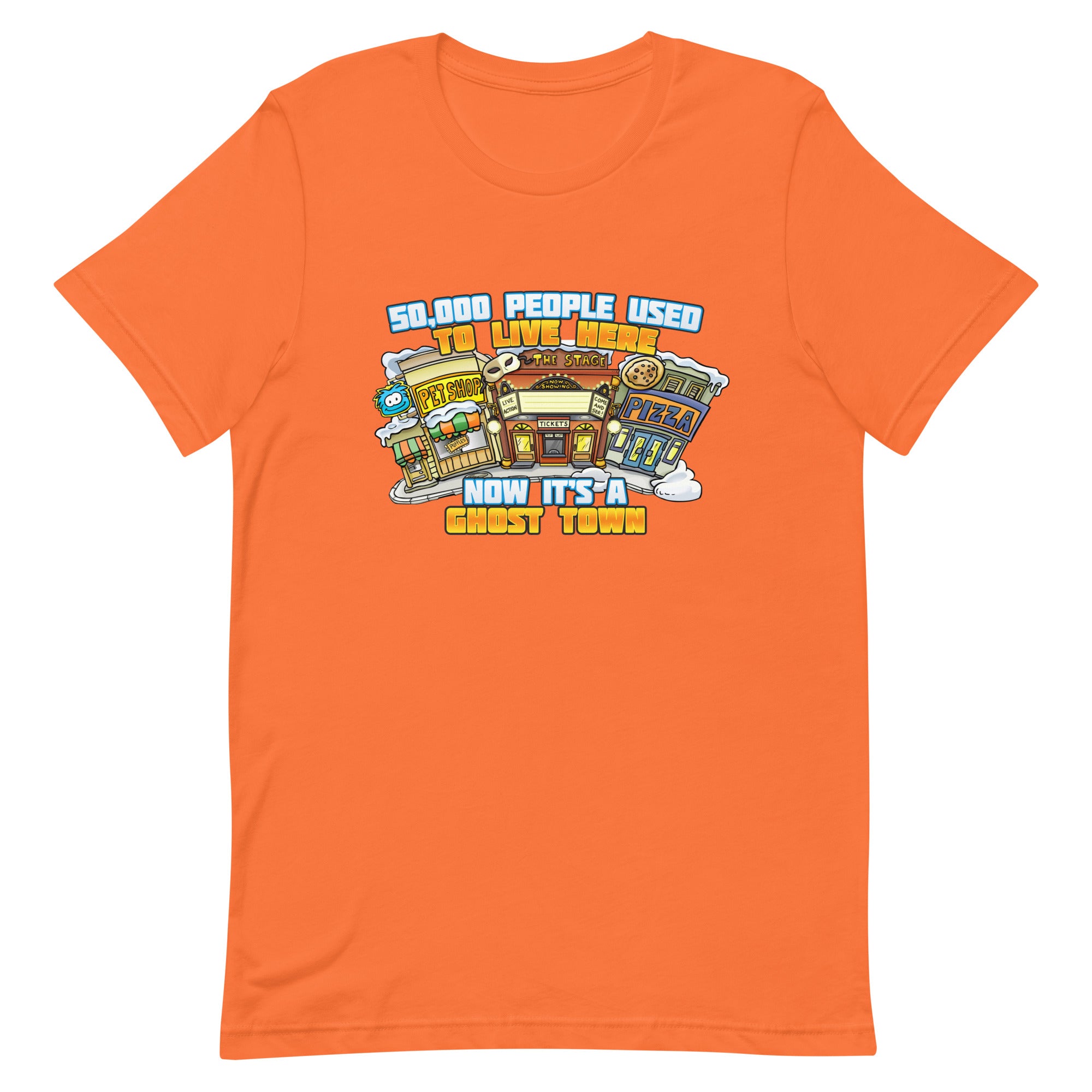 50,000 People Used to Live Here (Ghost Town) Unisex t-shirt