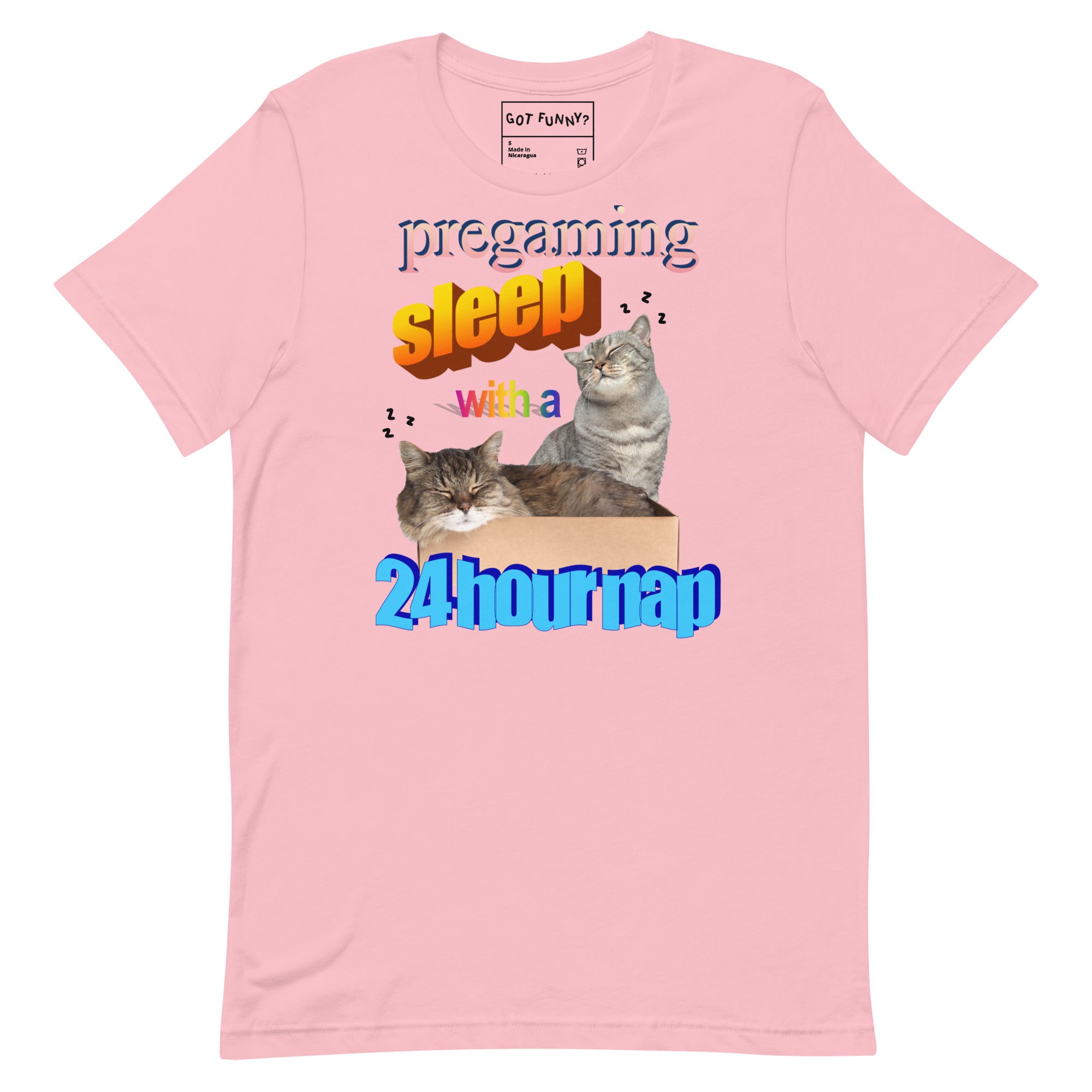 Pregaming Sleep With a 24 Hour Nap Unisex t-shirt