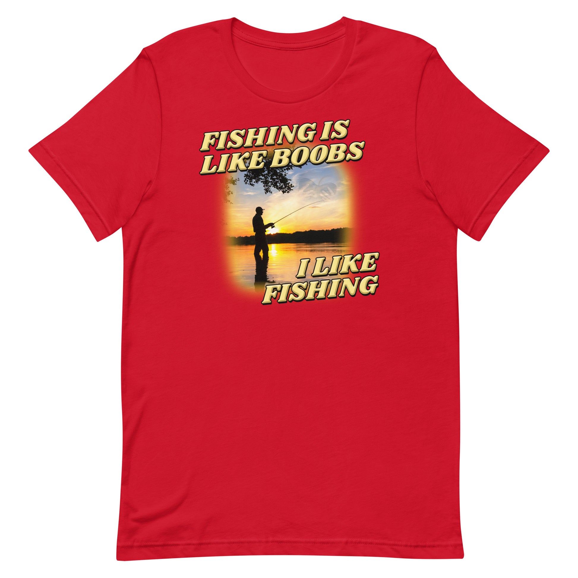Fishing Ist Wie Titten T-Shirt Funny Angler Fishing Saying : :  Fashion