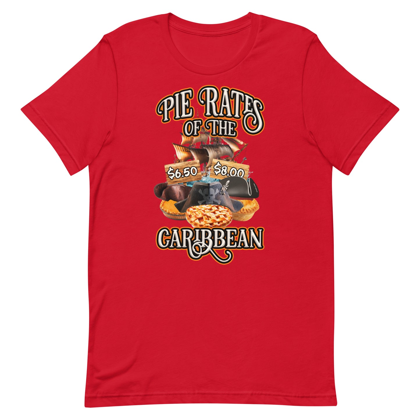 Pie Rates of the Caribbean Unisex t-shirt