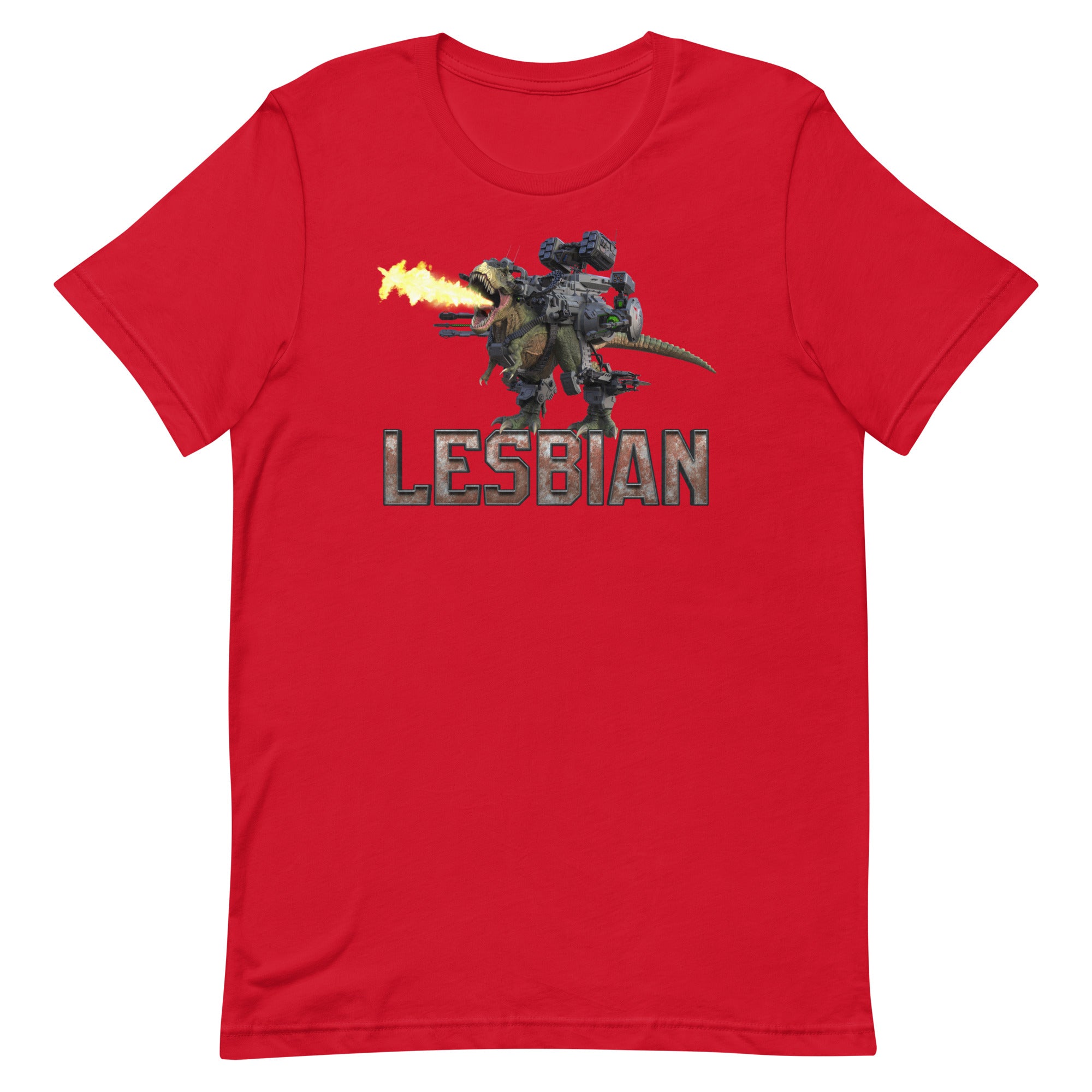 Lesbian Mech Dinosaur Unisex t-shirt