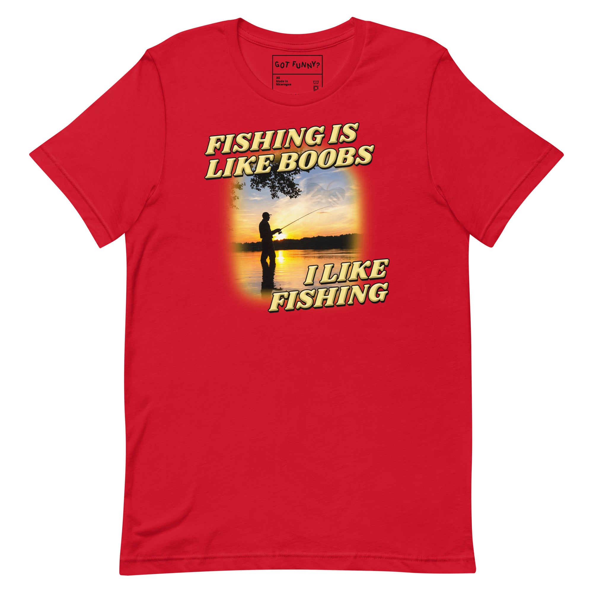 Fishing is Like Boobs Unisex t-shirt