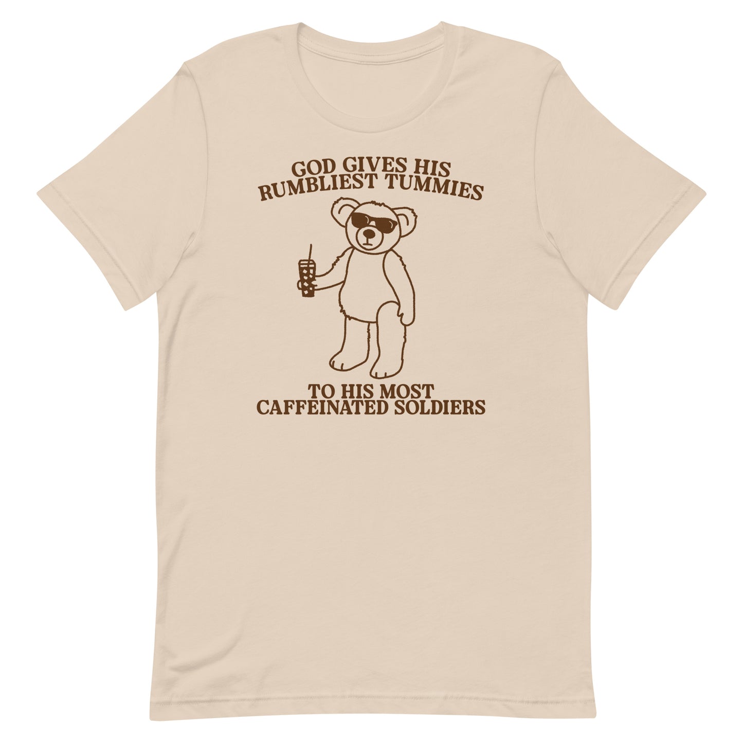 Rumbliest Tummies (Caffeinated Soldiers) Unisex t-shirt