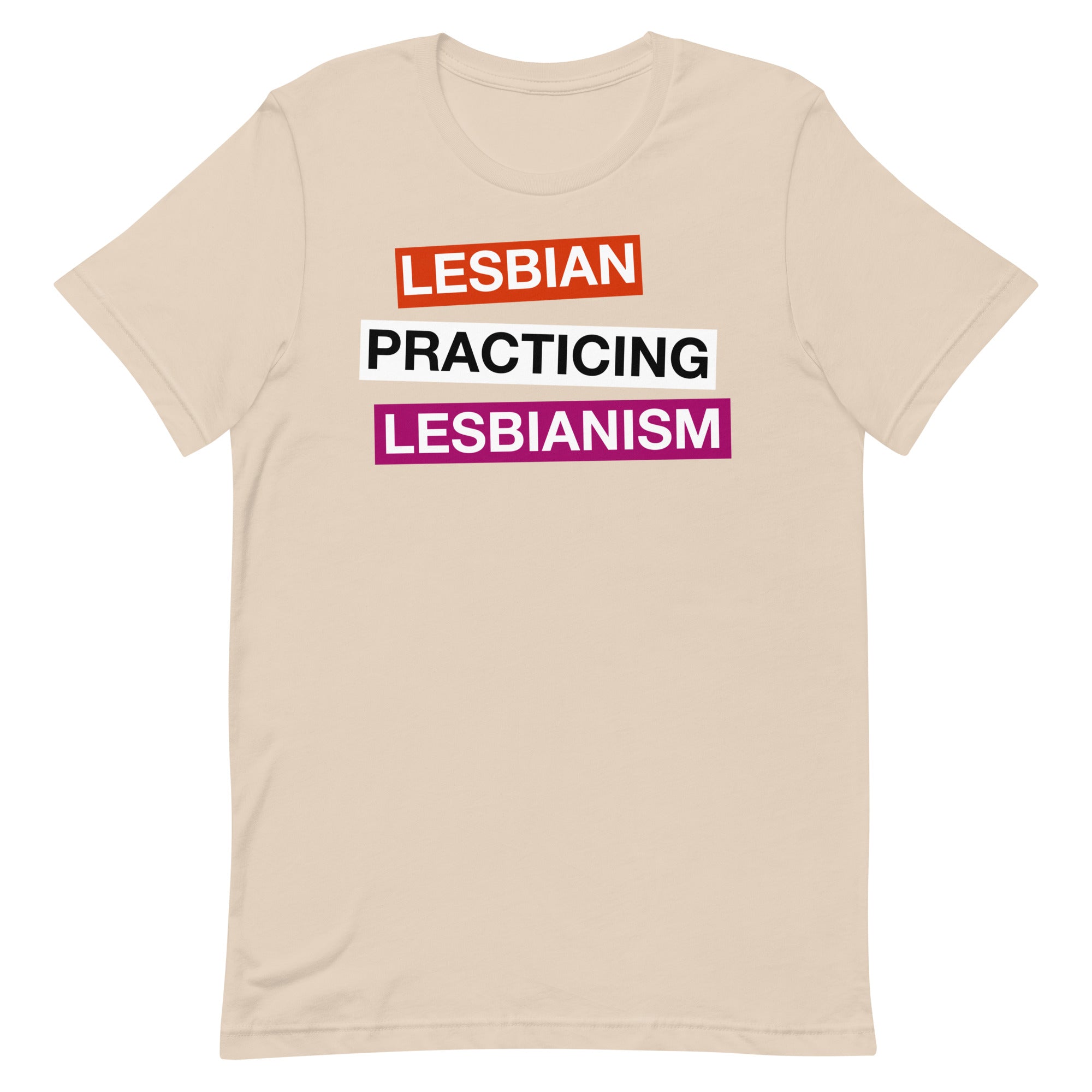 Lesbian Practicing Lesbianism (Version 2) Unisex t-shirt