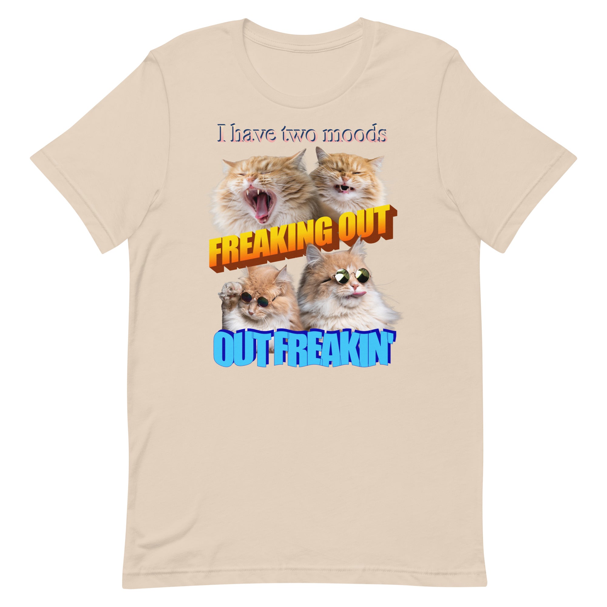 Freaking Out Out Freakin' (Cats) Unisex t-shirt