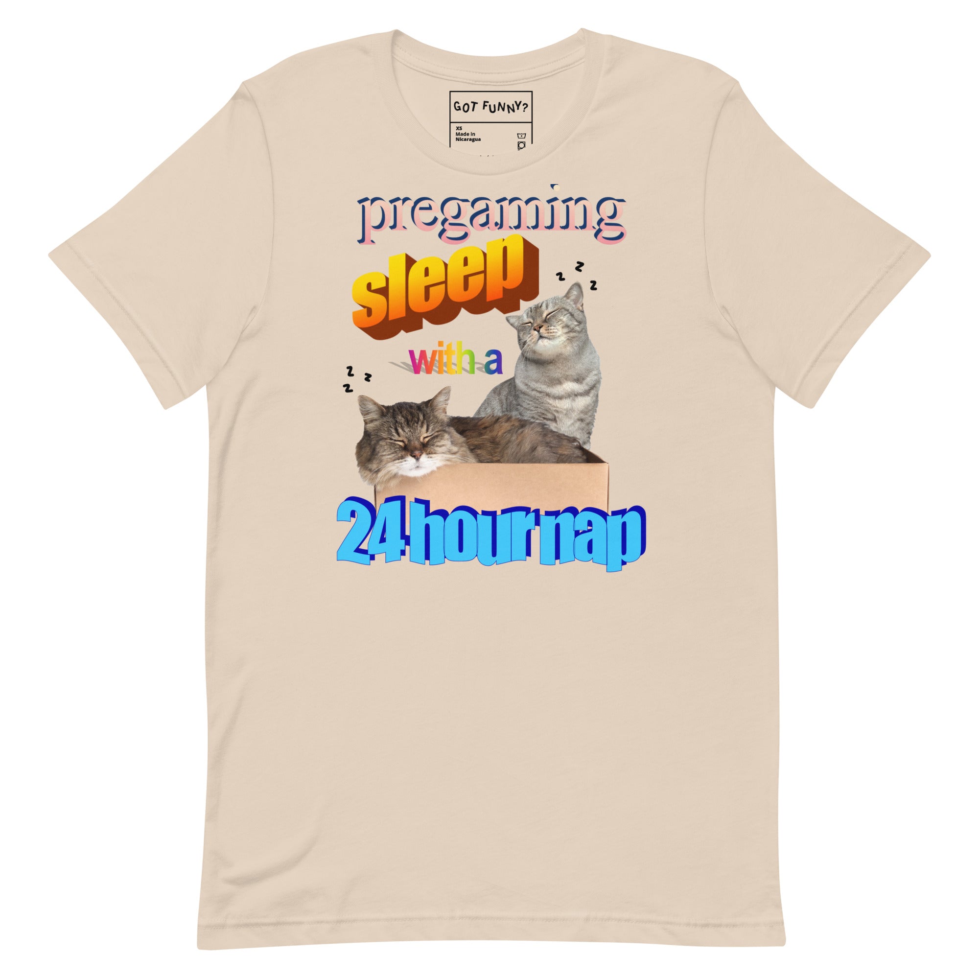 Pregaming Sleep With a 24 Hour Nap Unisex t-shirt