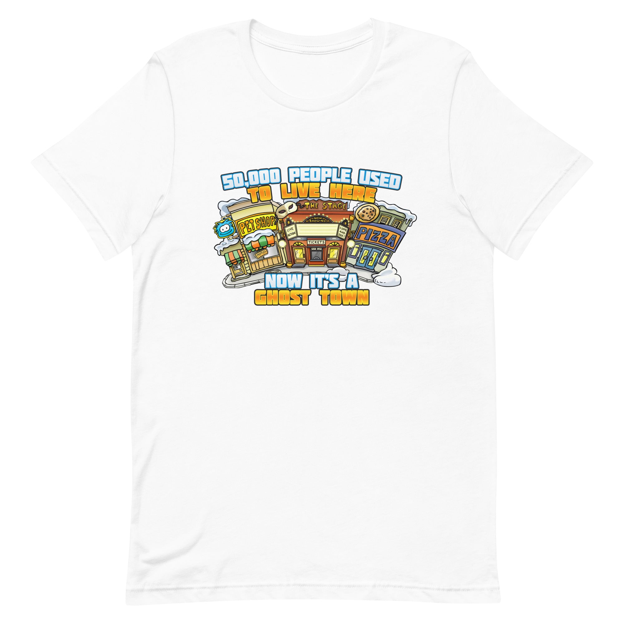 50,000 People Used to Live Here (Ghost Town) Unisex t-shirt