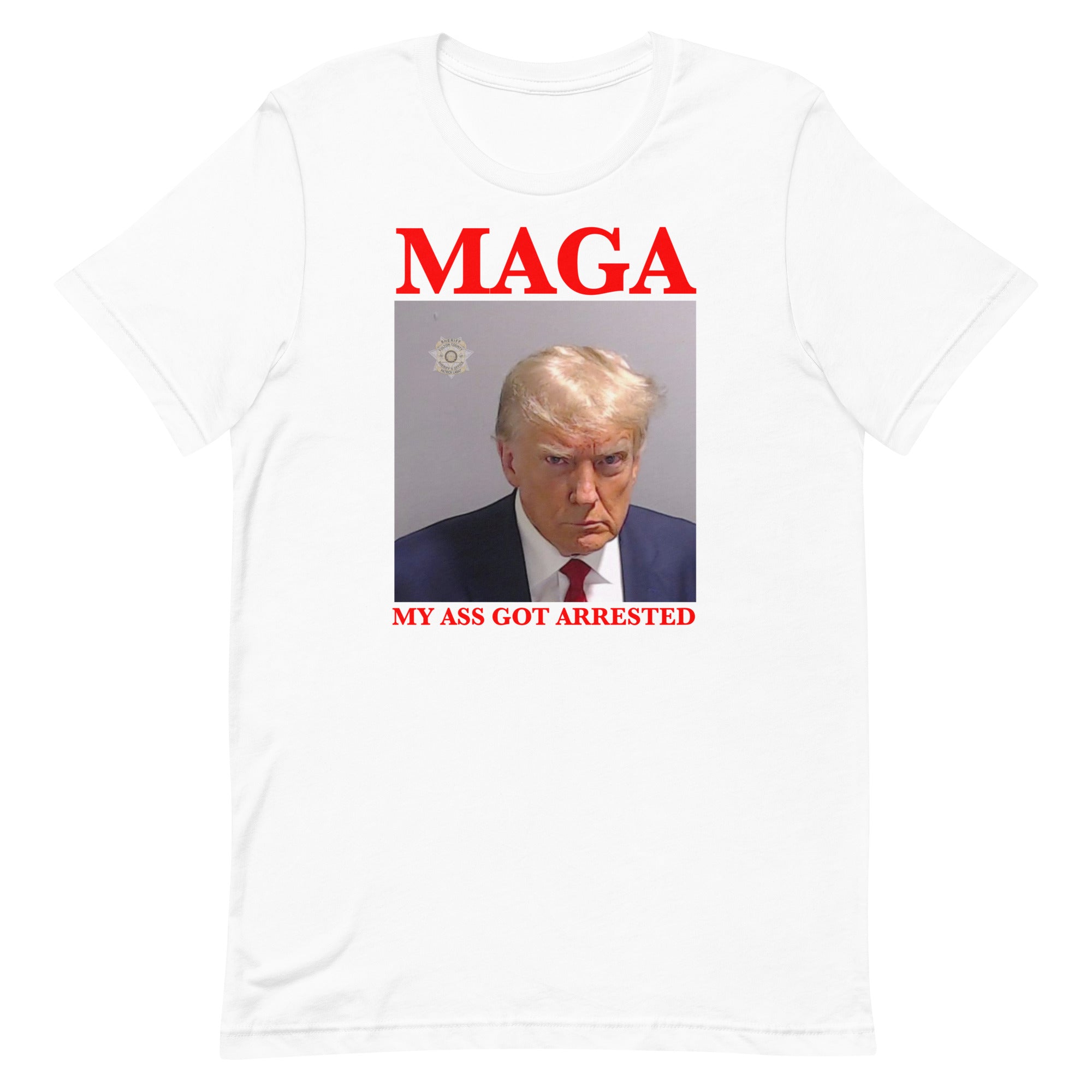 MAGA My Ass Got Arrested (Trump Mugshot) Unisex t-shirt