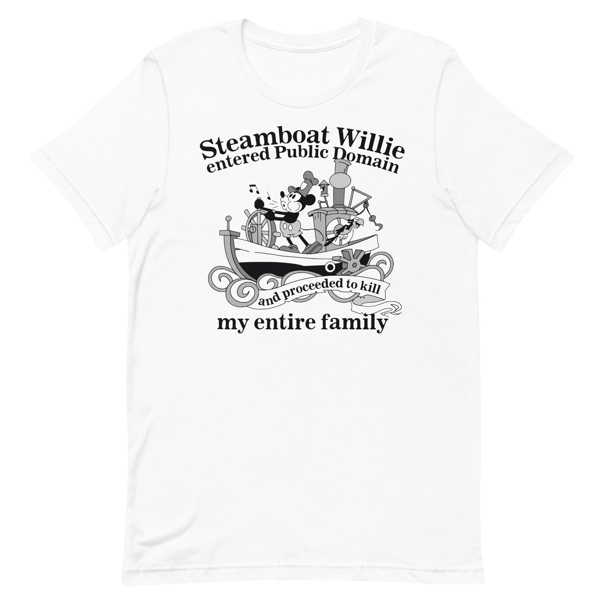 Steamboat Willie Entered Public Domain Unisex t-shirt