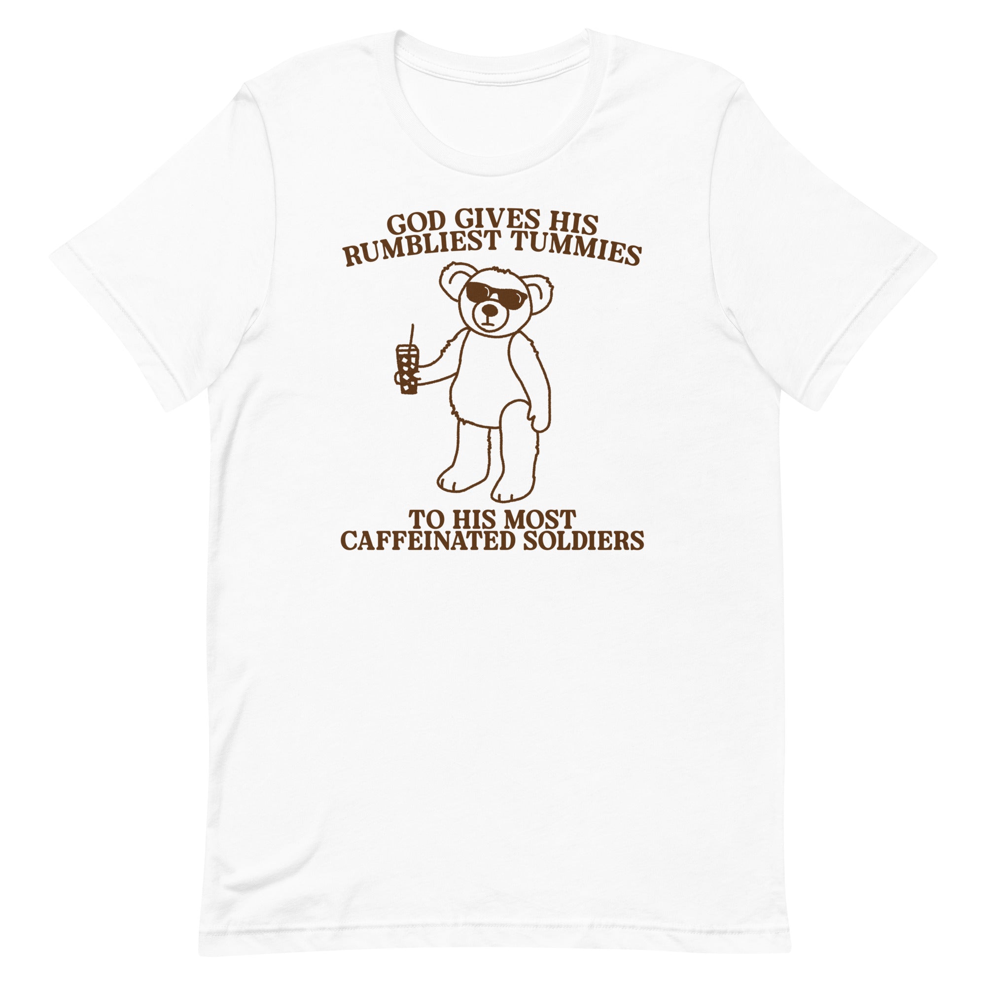 Rumbliest Tummies (Caffeinated Soldiers) Unisex t-shirt