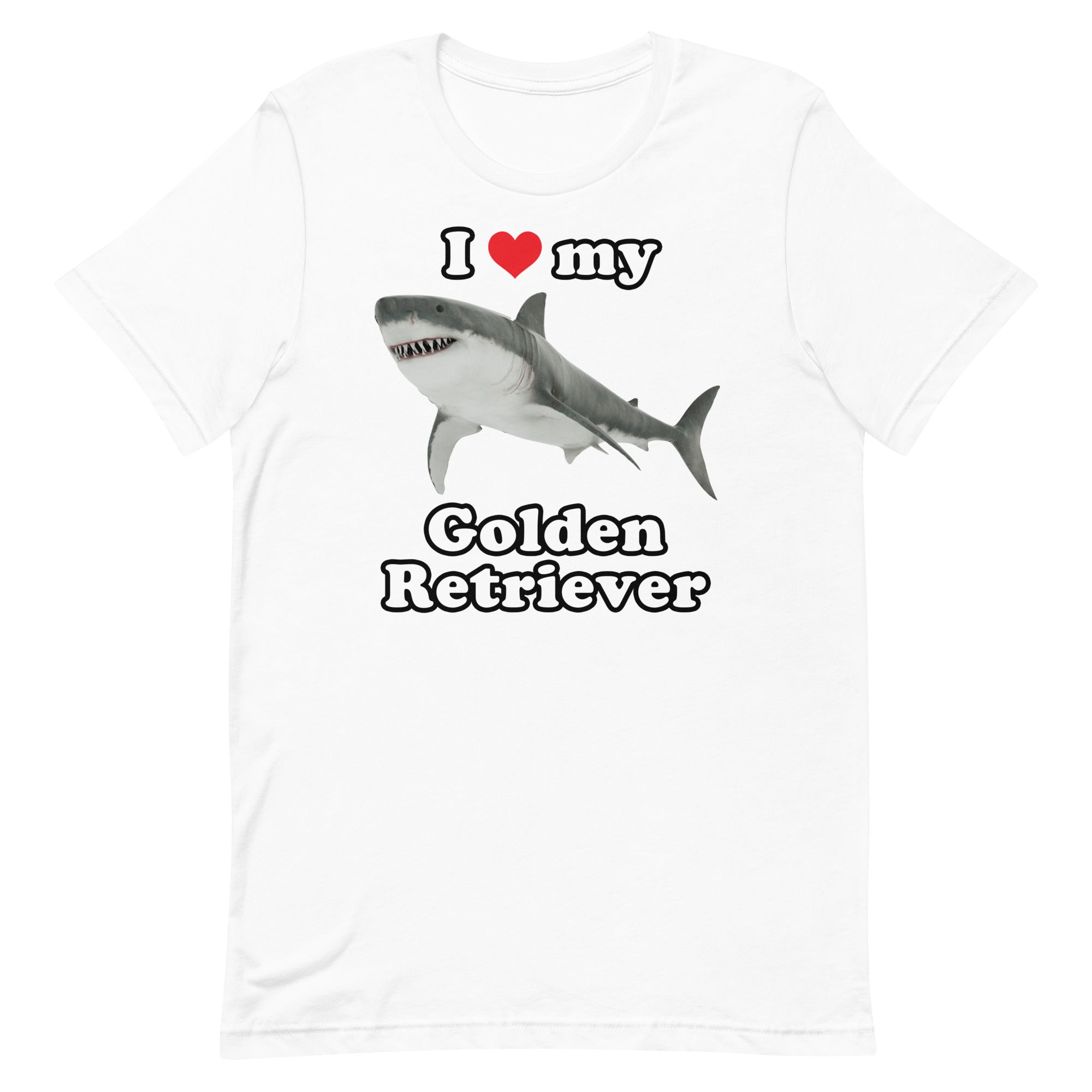 I Heart My Golden Retriever (Shark) Unisex t-shirt