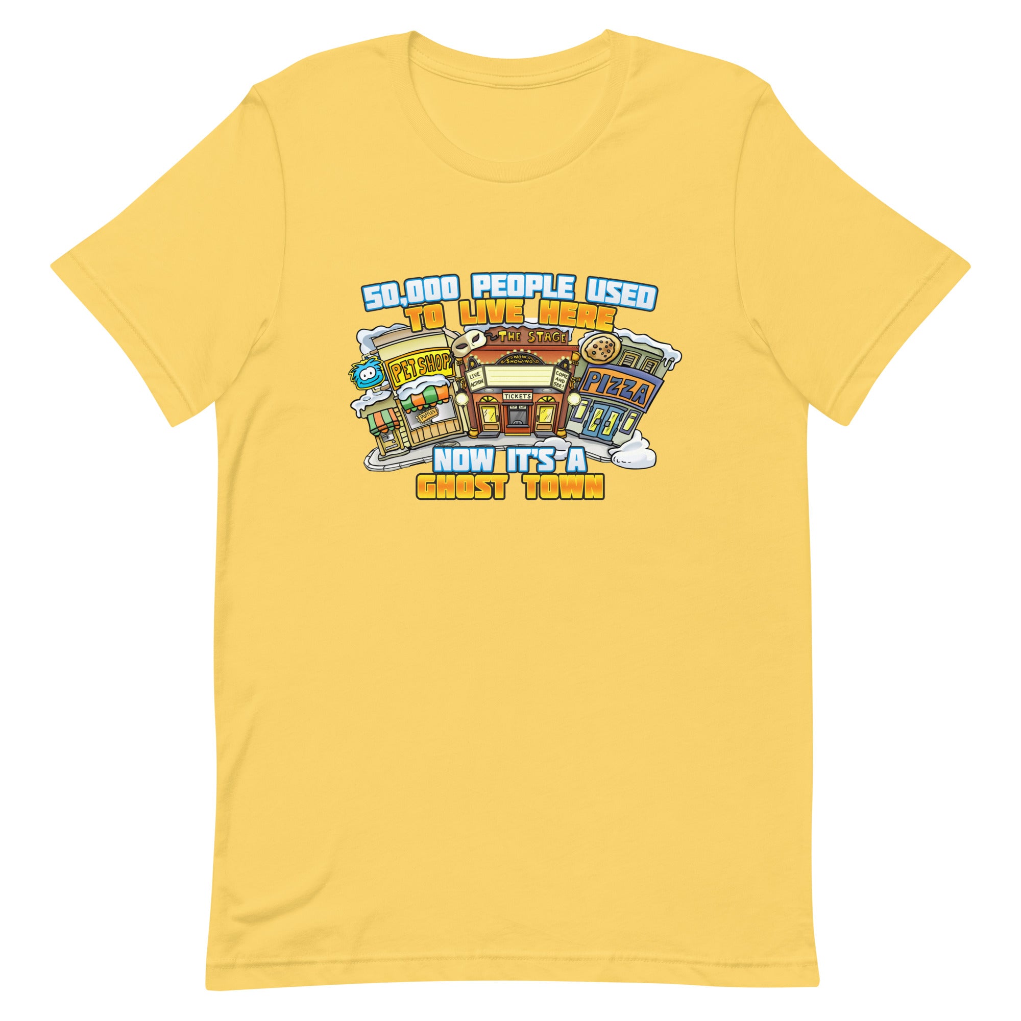 50,000 People Used to Live Here (Ghost Town) Unisex t-shirt