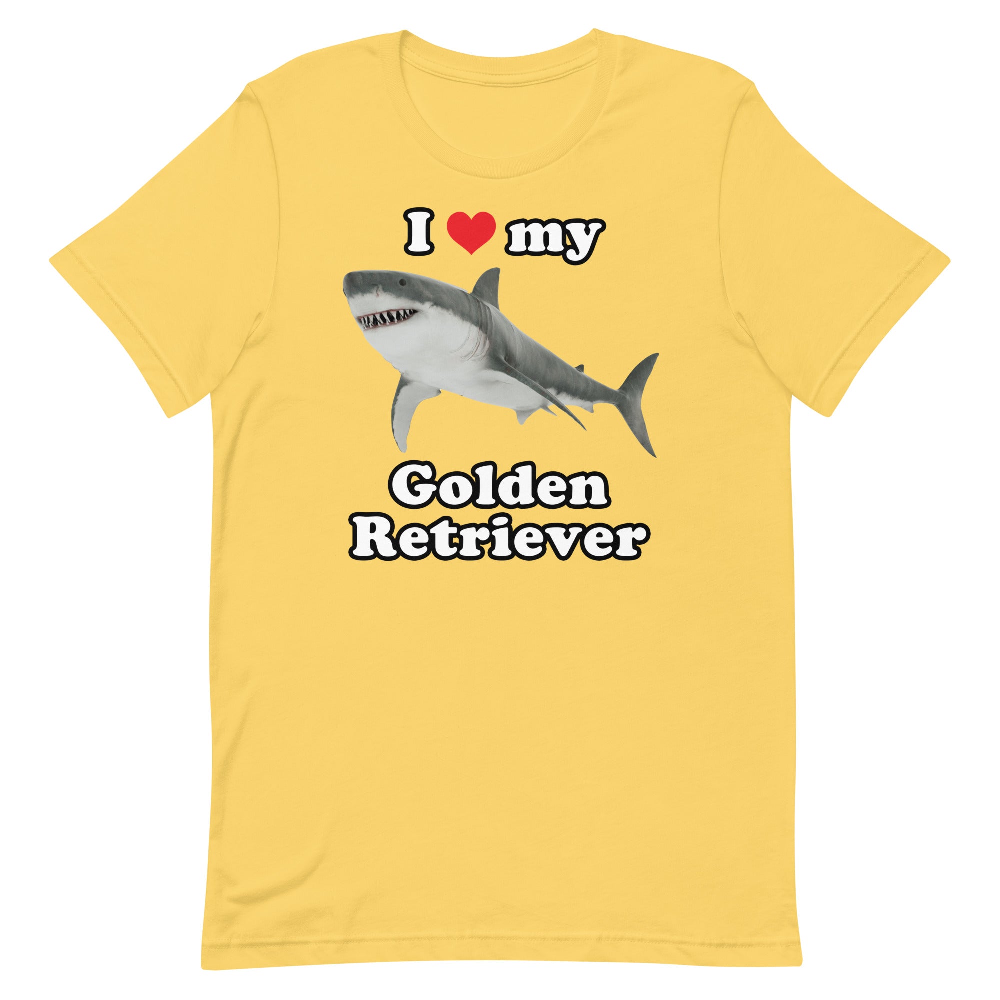 I Heart My Golden Retriever (Shark) Unisex t-shirt