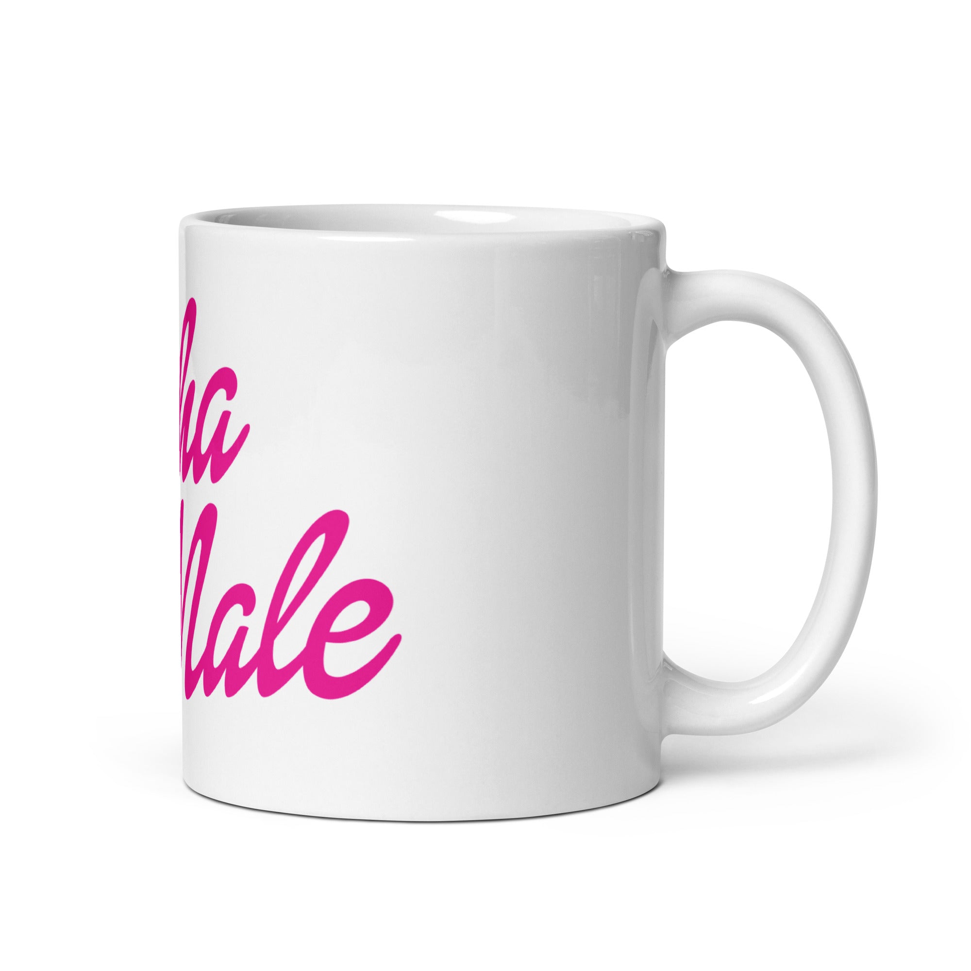 Alpha Male (Barbie Font) mug