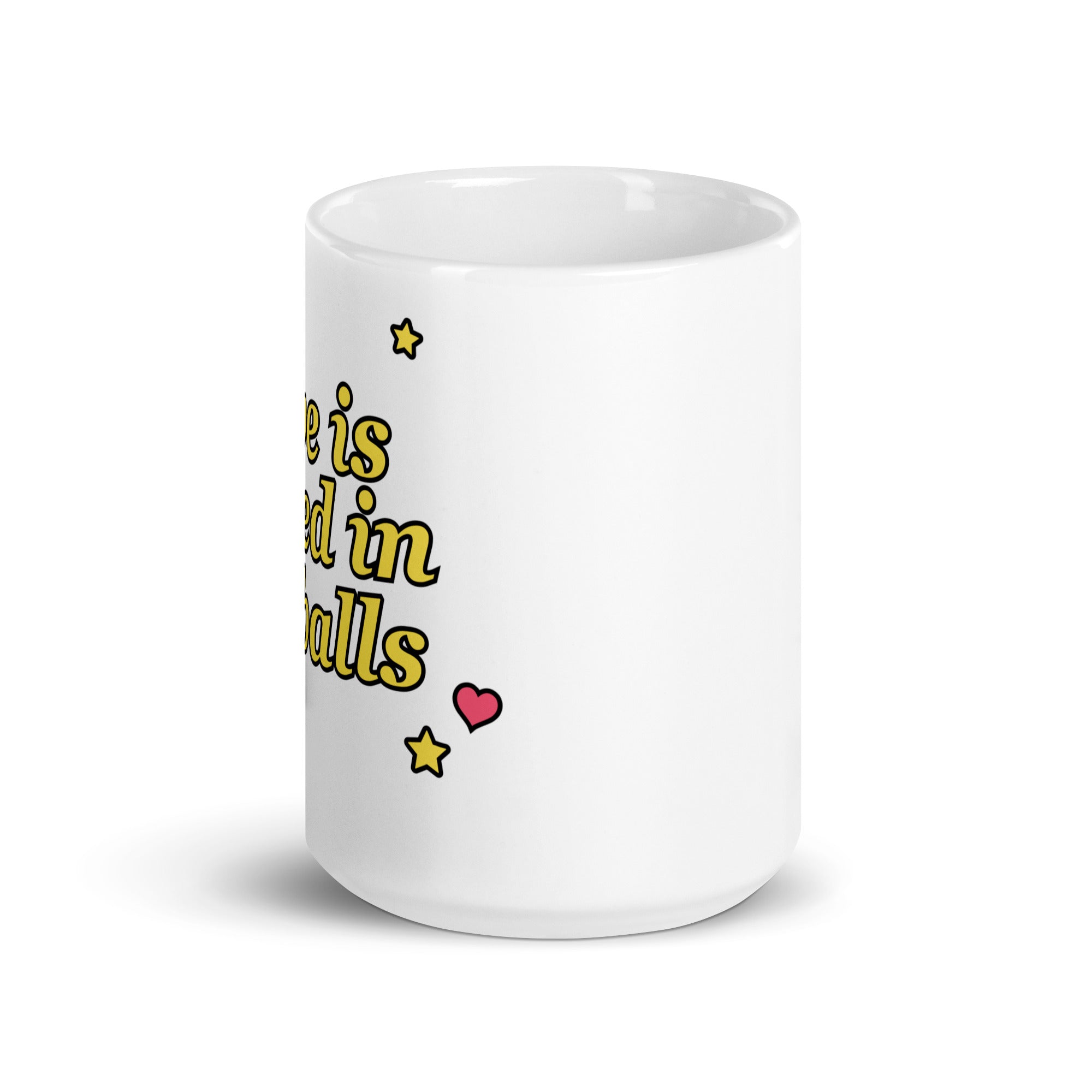 Love is Stored in the Balls mug