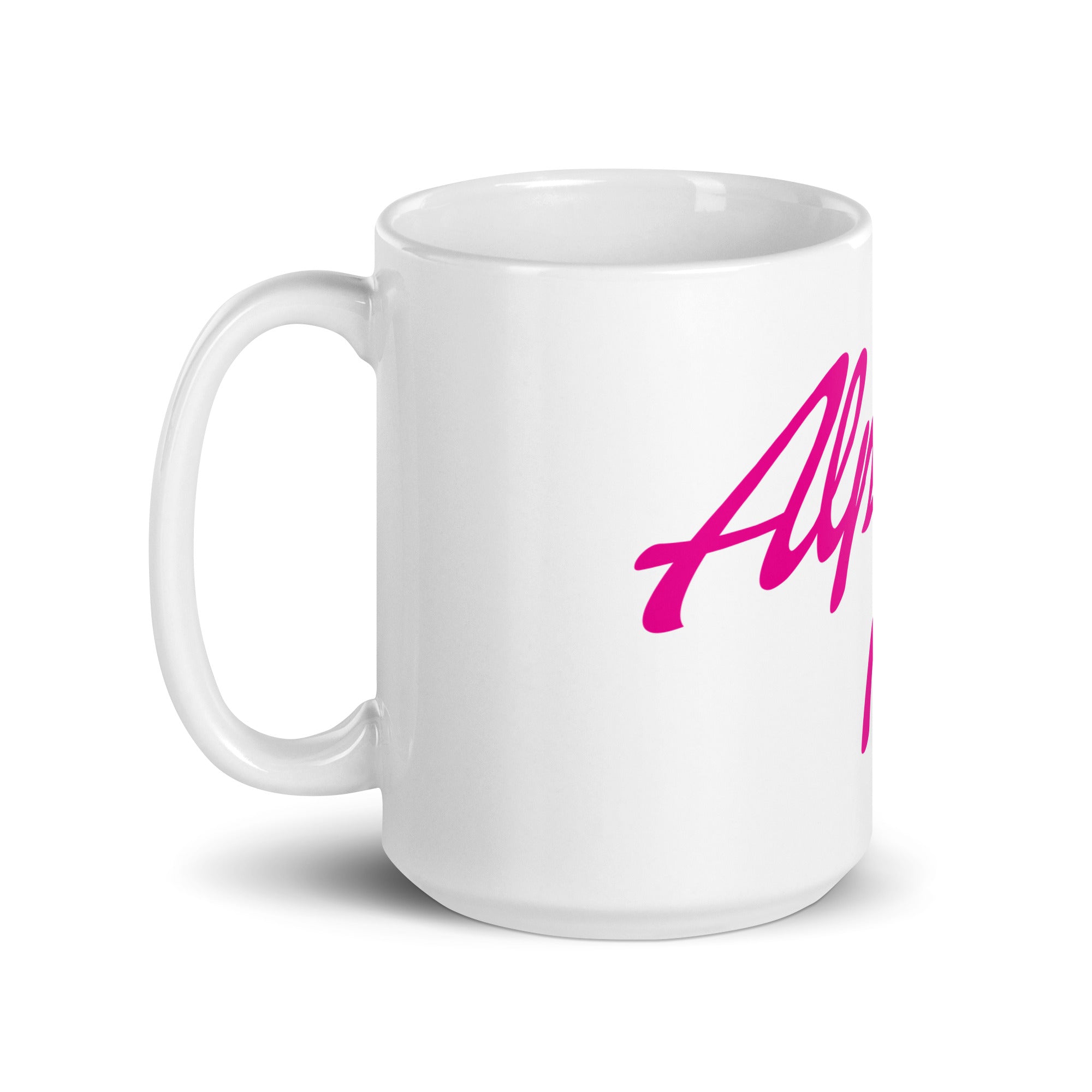 Alpha Male (Barbie Font) mug