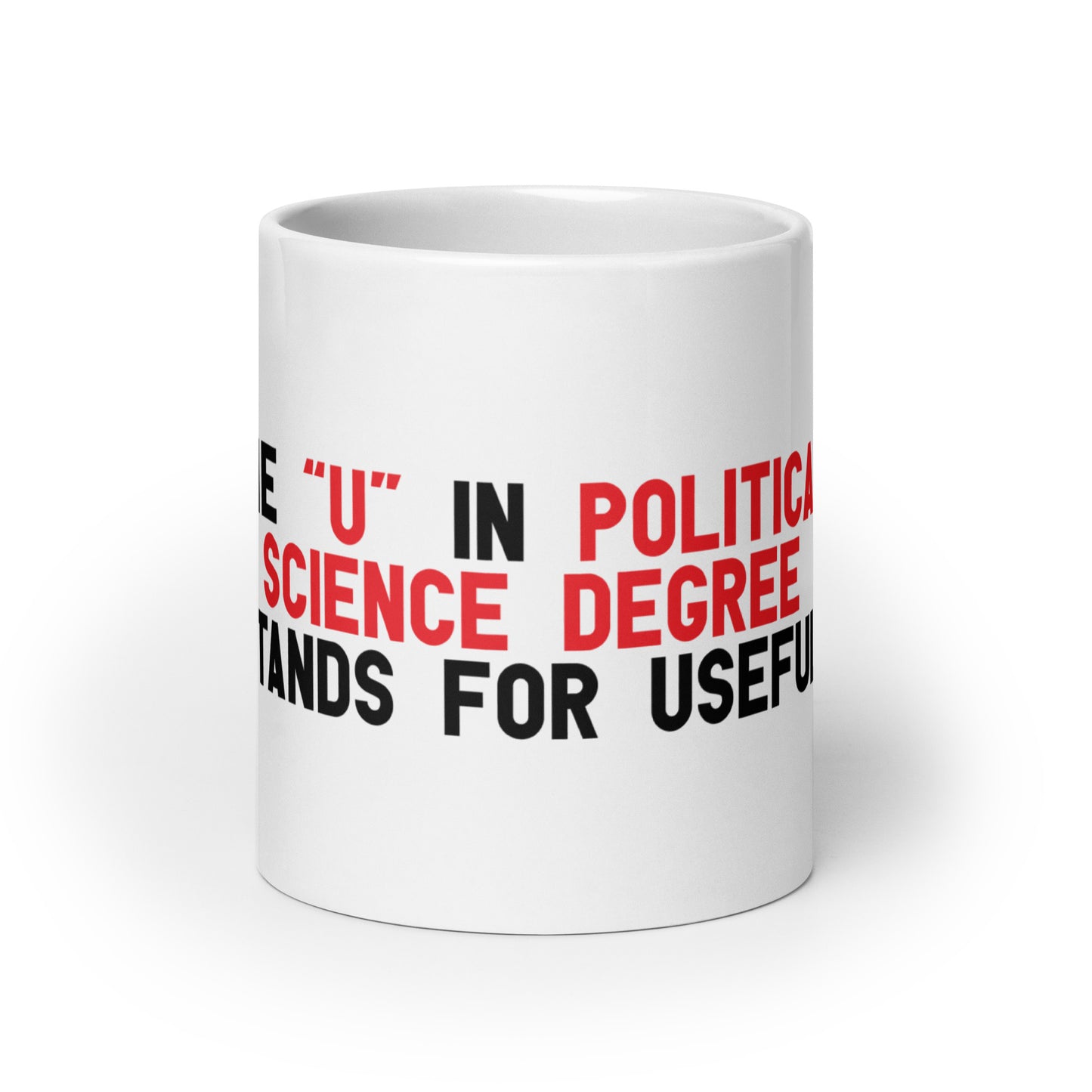 The "U" in Political Science Degree mug