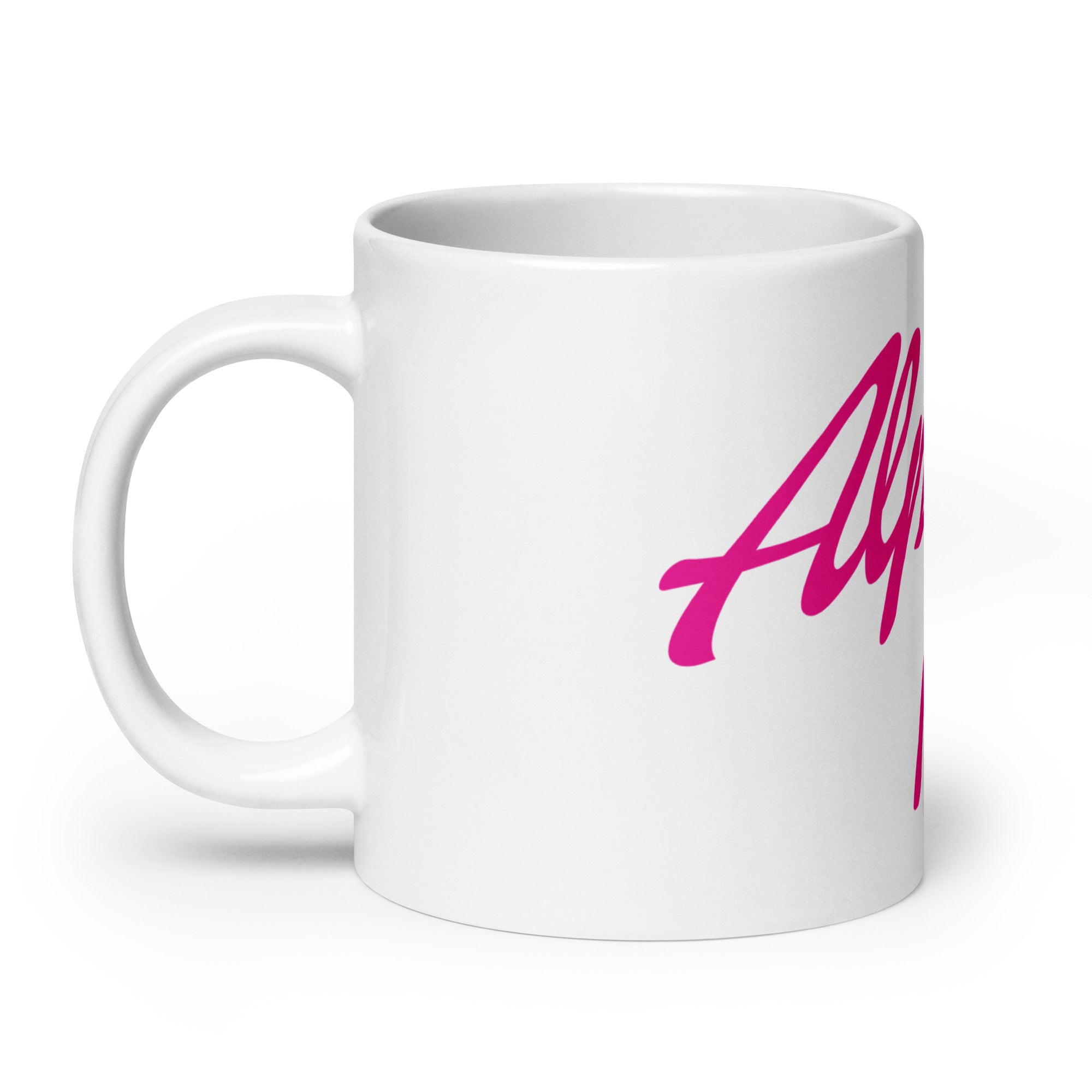 Alpha Male (Barbie Font) mug