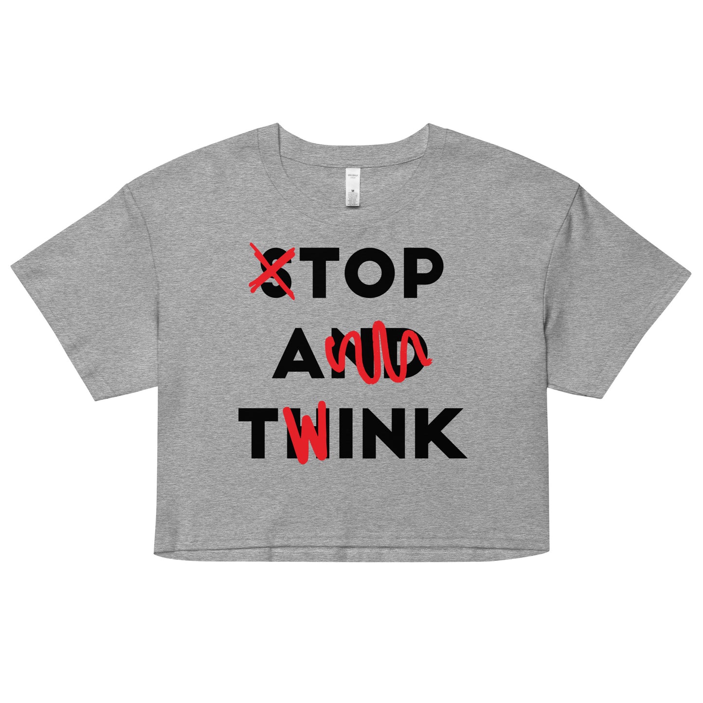 Top a Twink (Stop And Think) crop top