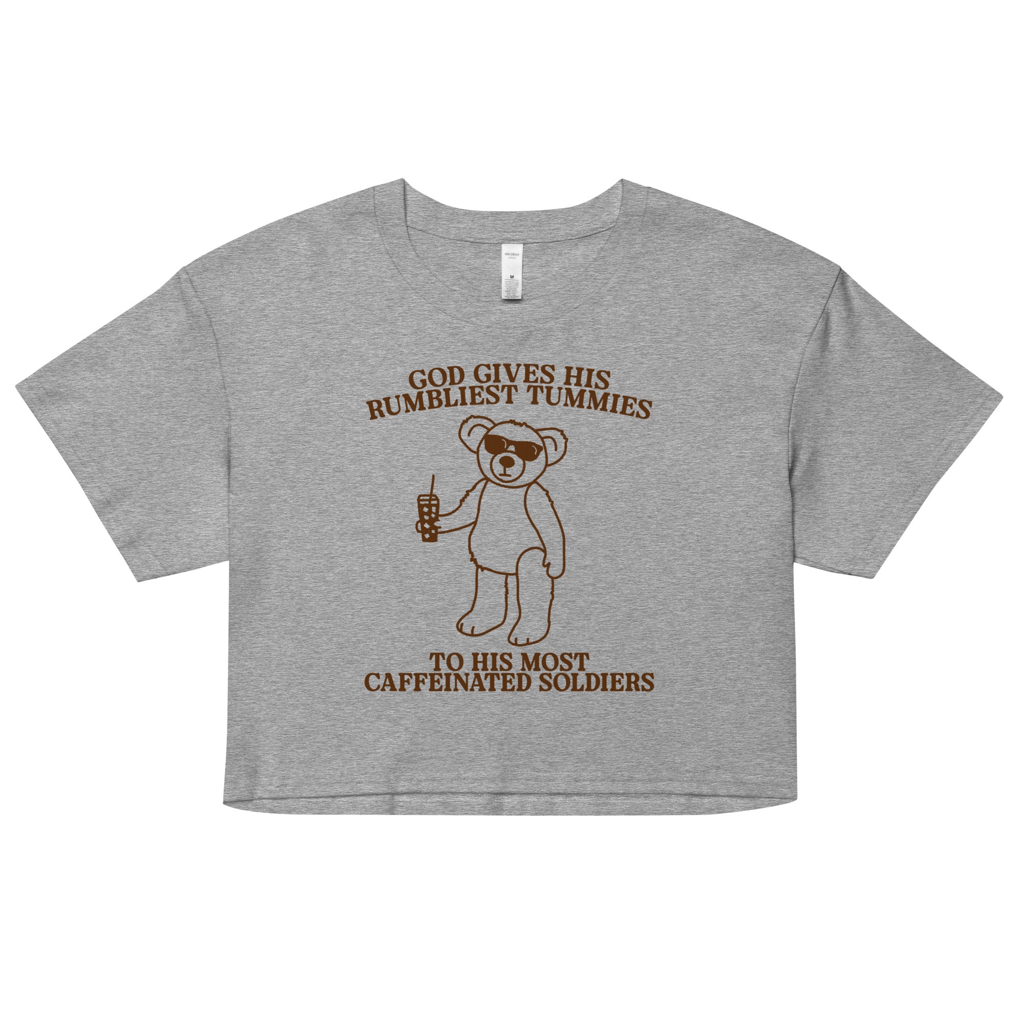 Rumbliest Tummies (Caffeinated Soldiers) crop top