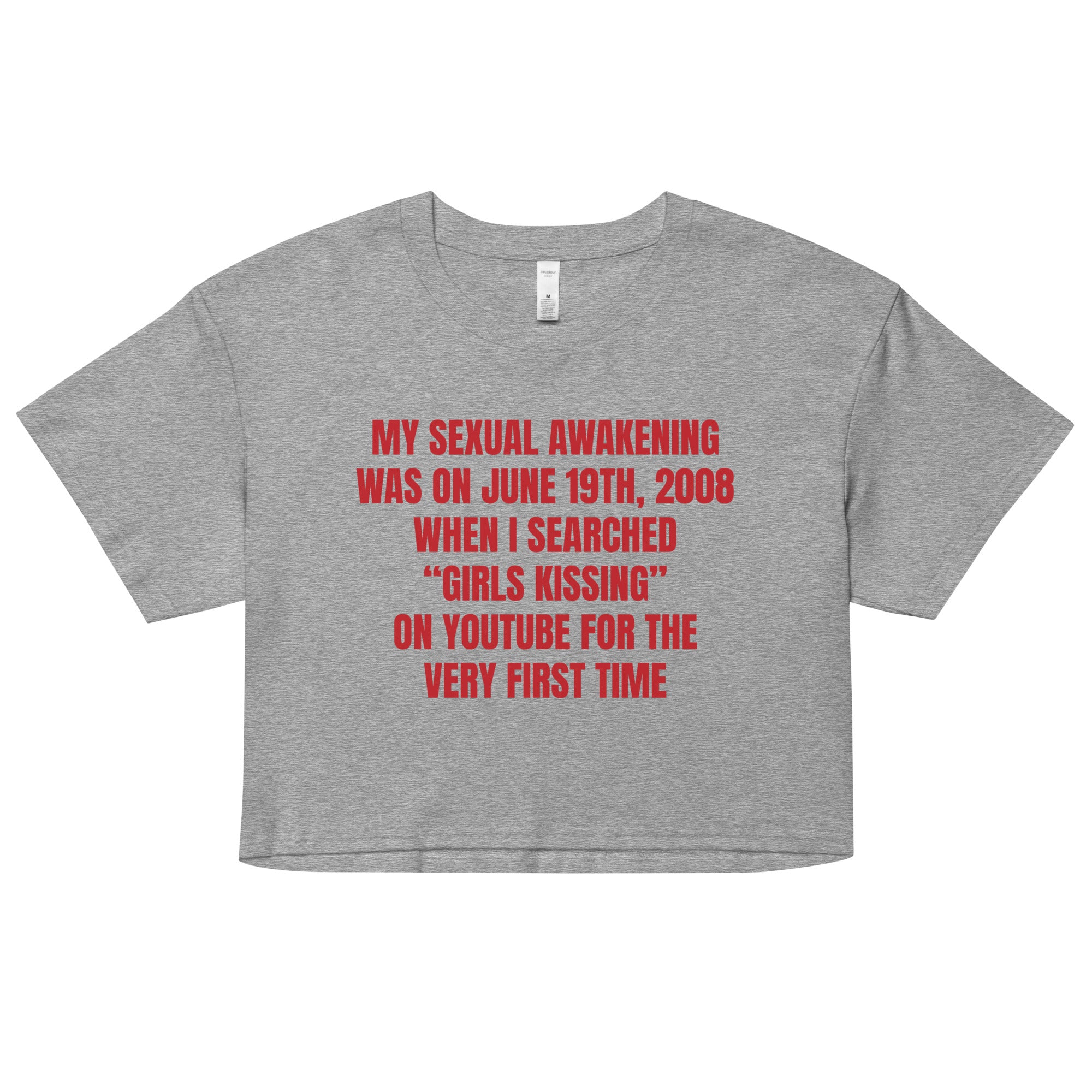 My Sexual Awakening (Girls Kissing) crop top