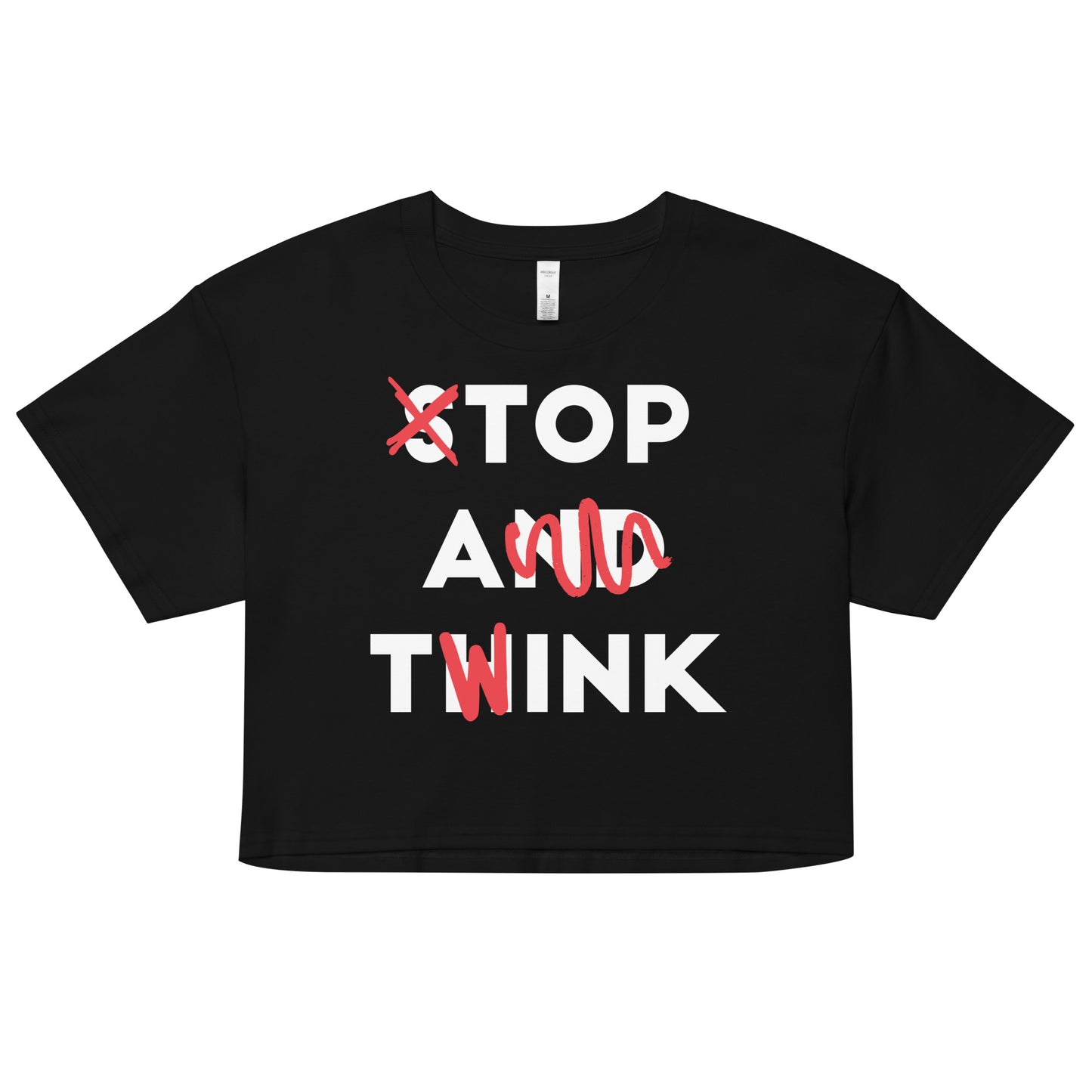 Top a Twink (Stop And Think) crop top