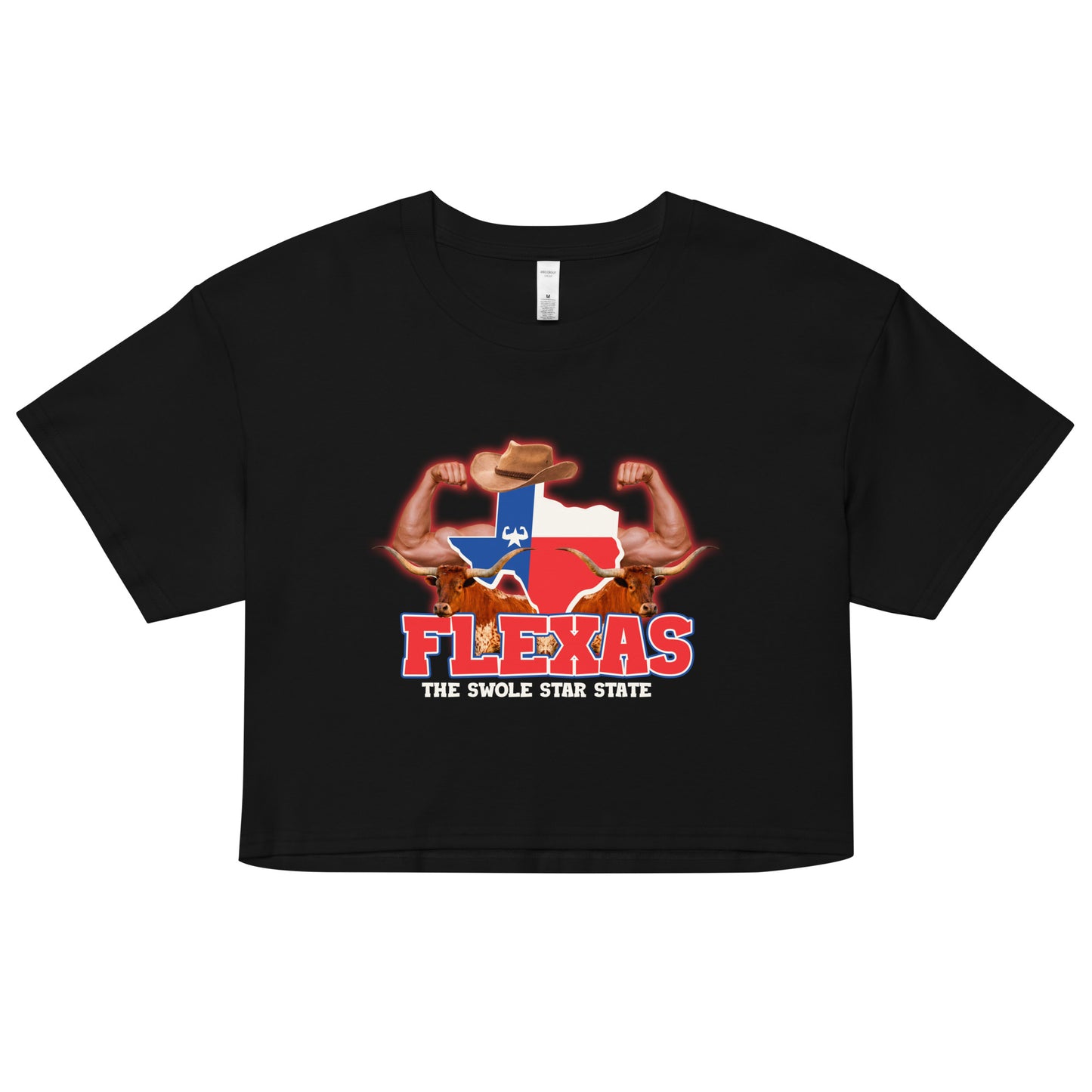Flexas (The Swole Star State) crop top