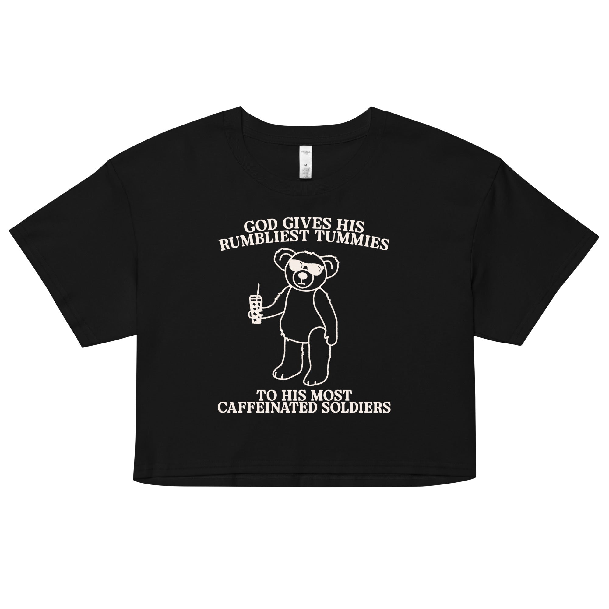 Rumbliest Tummies (Caffeinated Soldiers) crop top