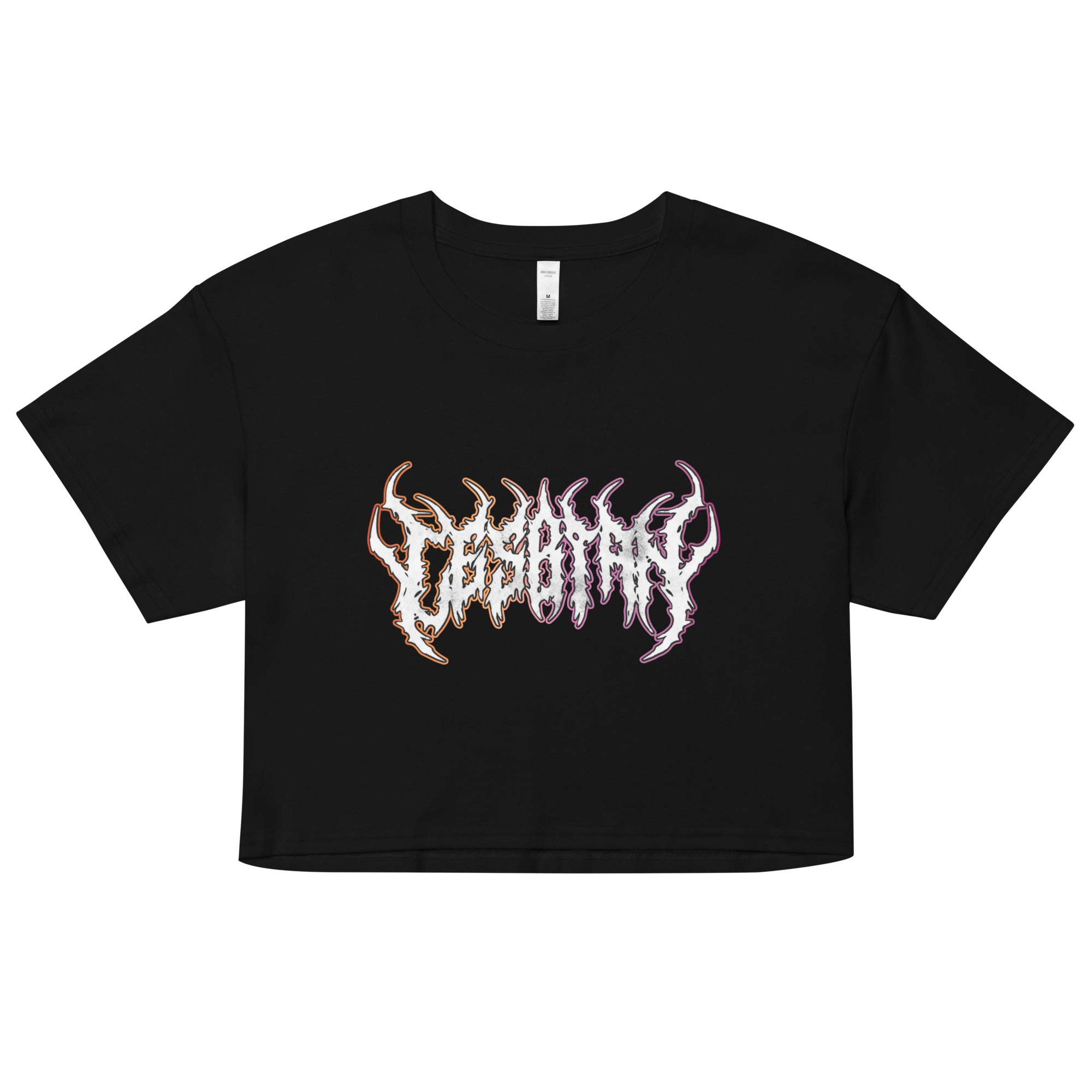 Lesbian Heavy Metal crop top