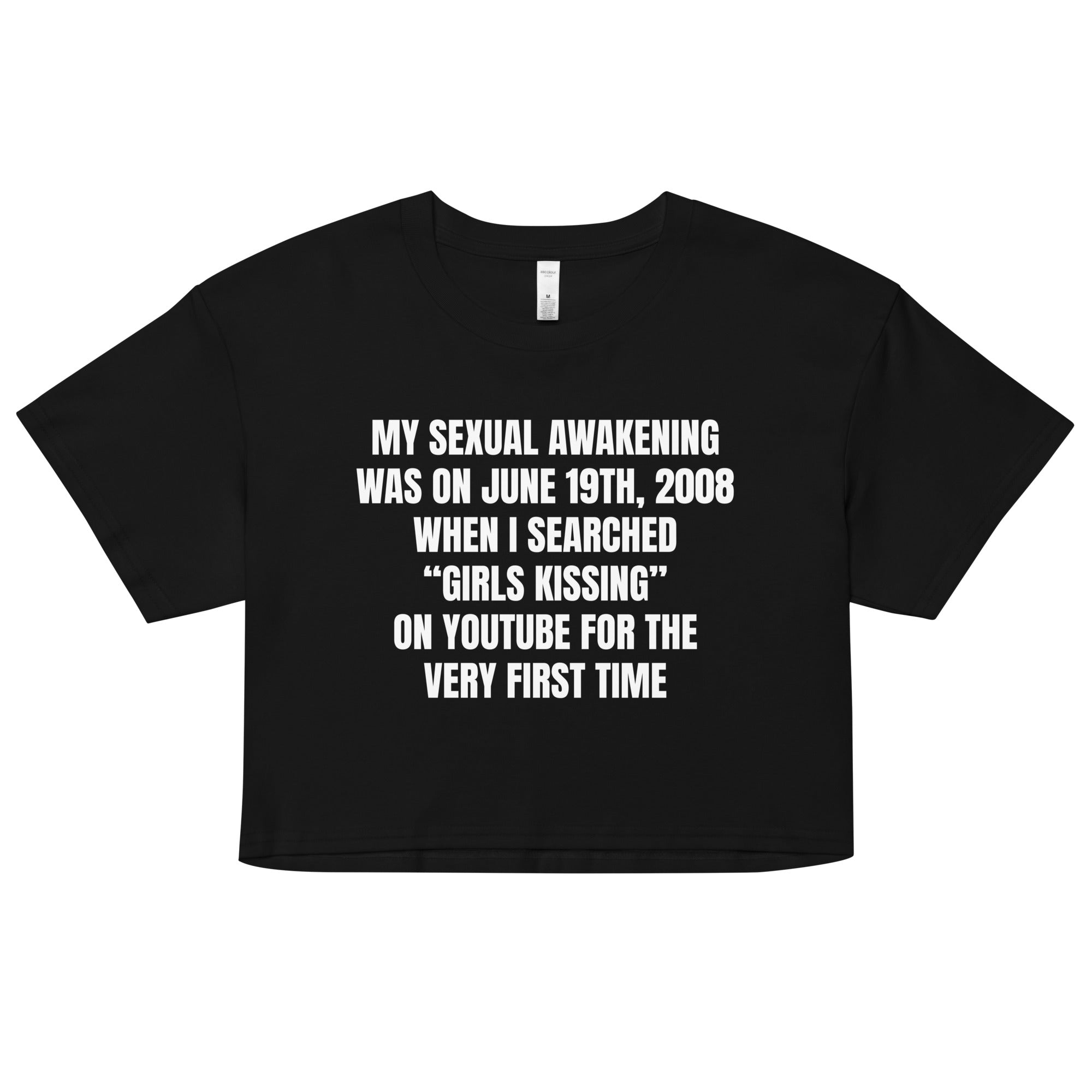 My Sexual Awakening (Girls Kissing) crop top