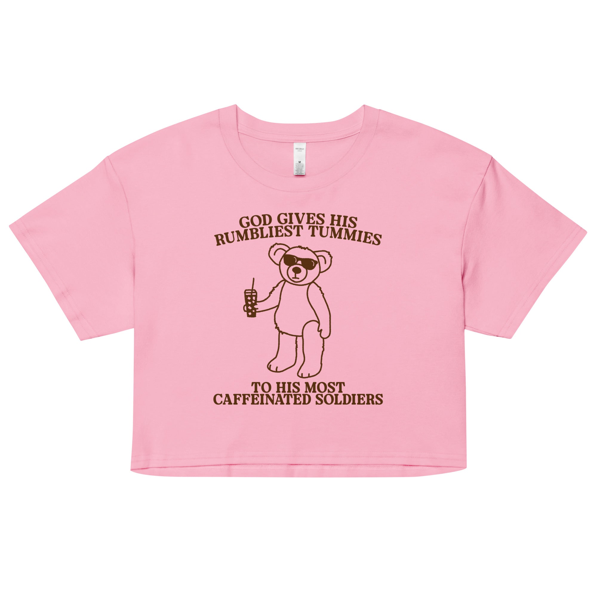 Rumbliest Tummies (Caffeinated Soldiers) crop top