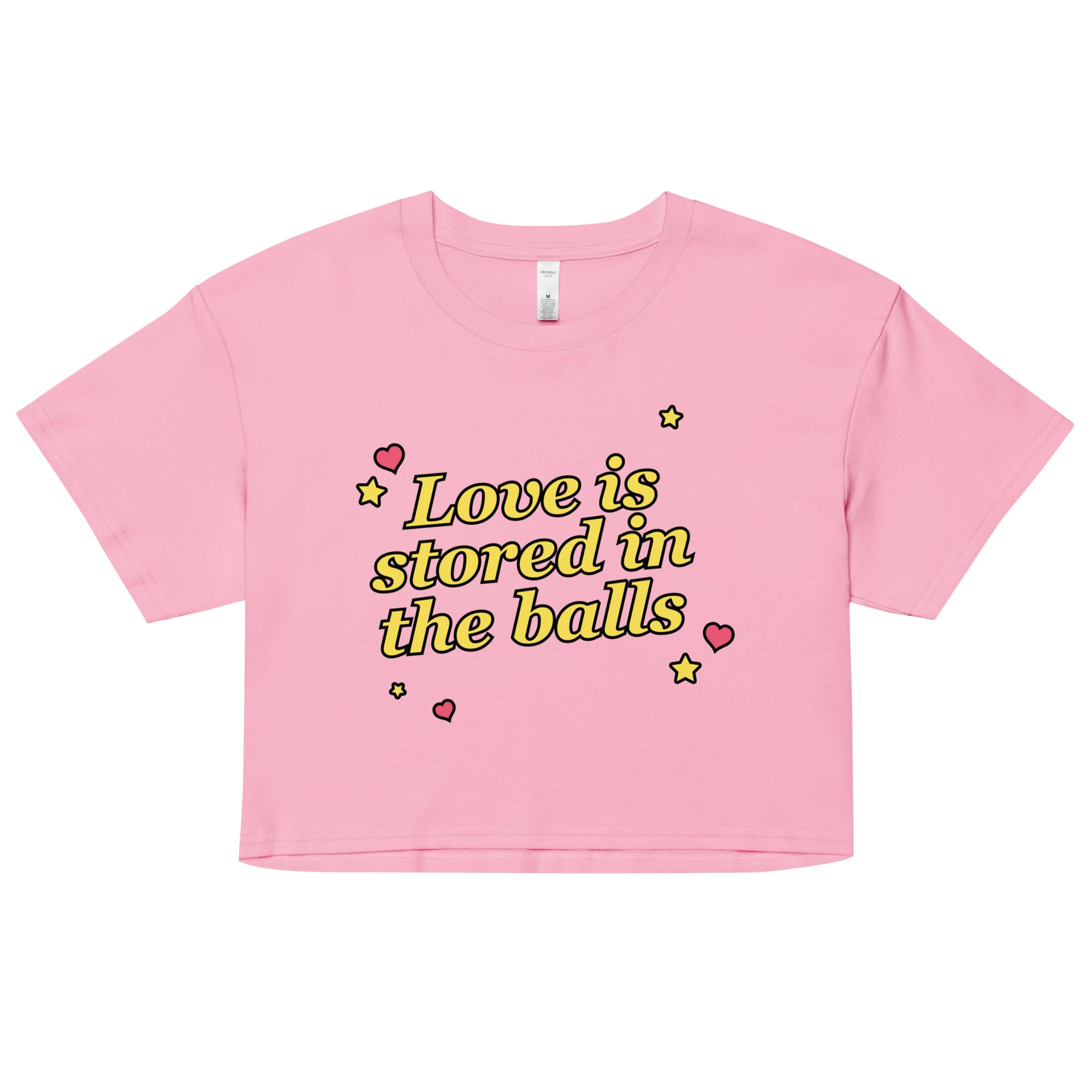 Love is Stored in the Balls crop top