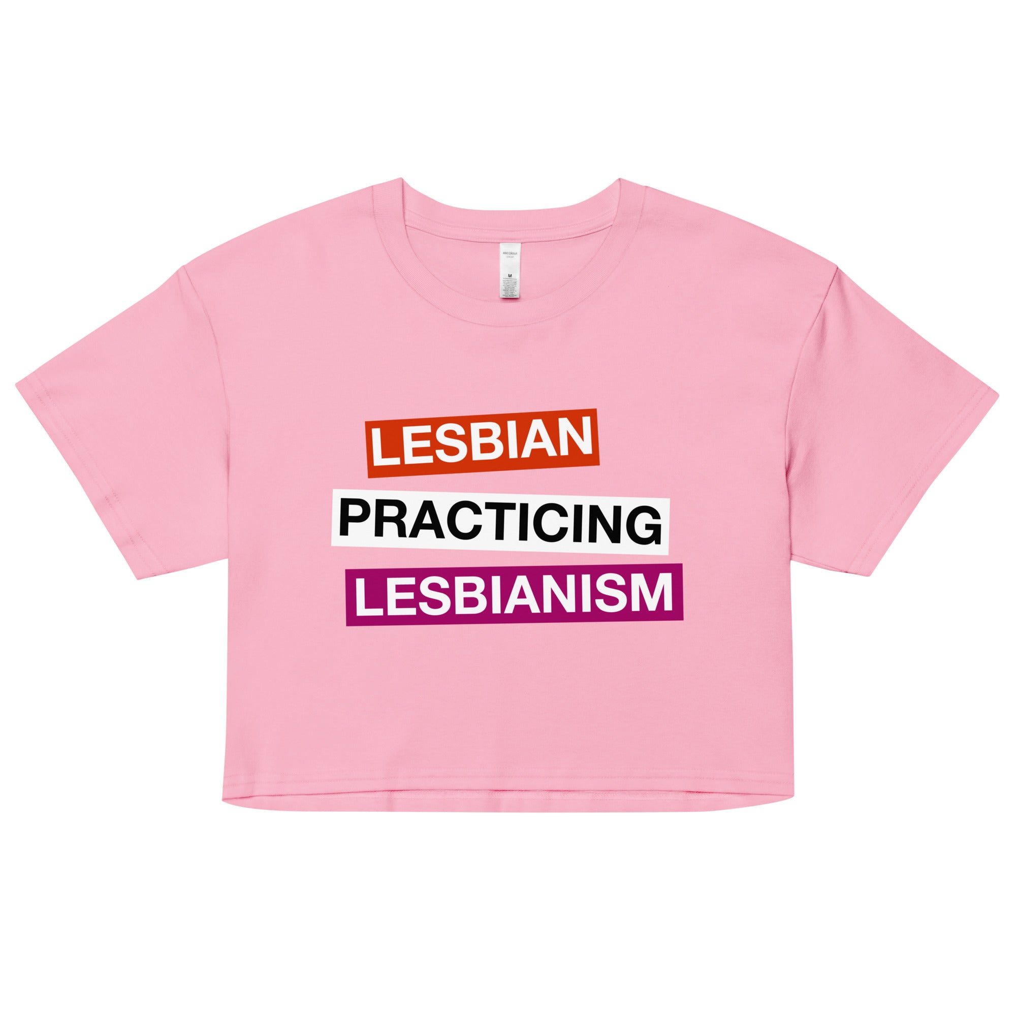 Lesbian Practicing Lesbianism (Version 2) crop top