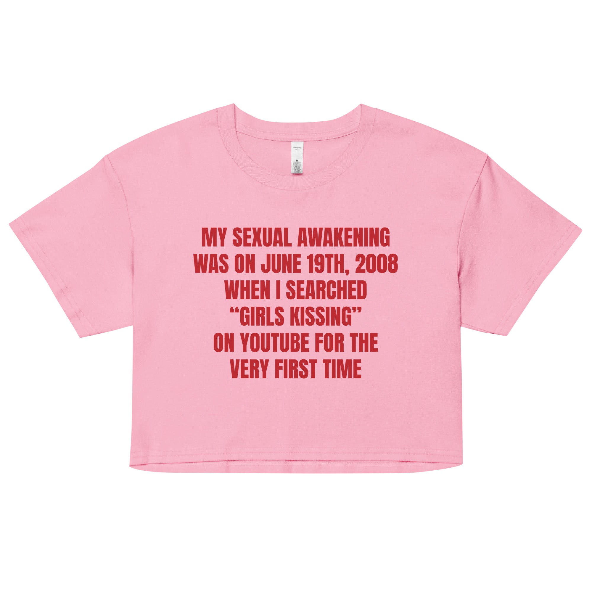 My Sexual Awakening (Girls Kissing) crop top