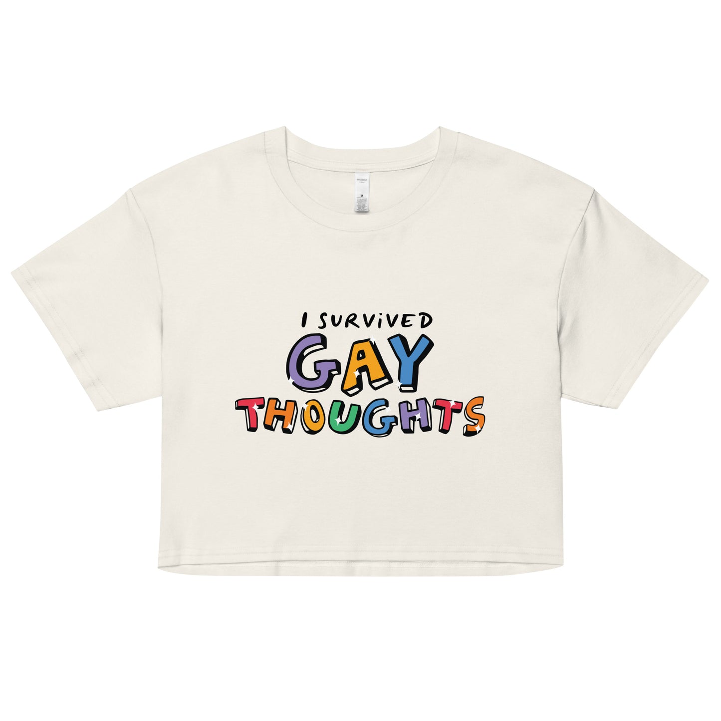 I Survived Gay Thoughts Women’s crop top