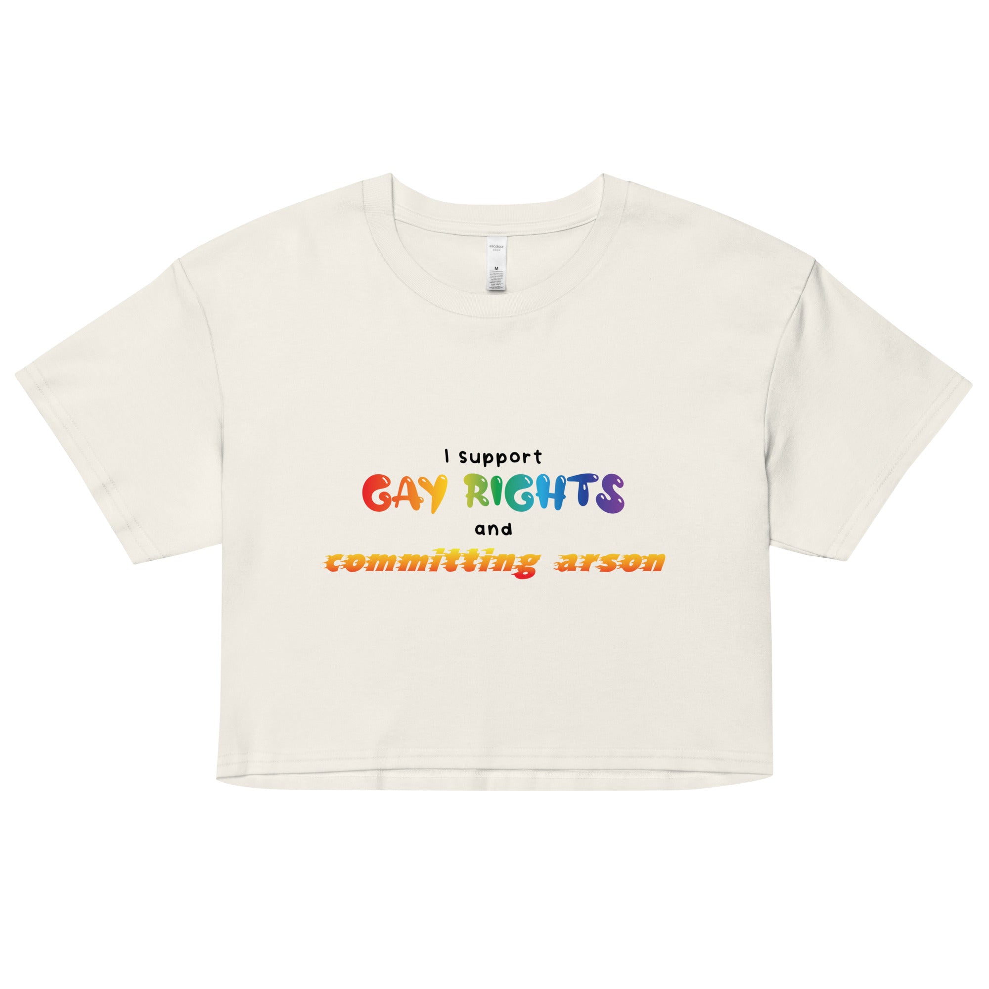 Gay Rights and Committing Arson Women’s crop top