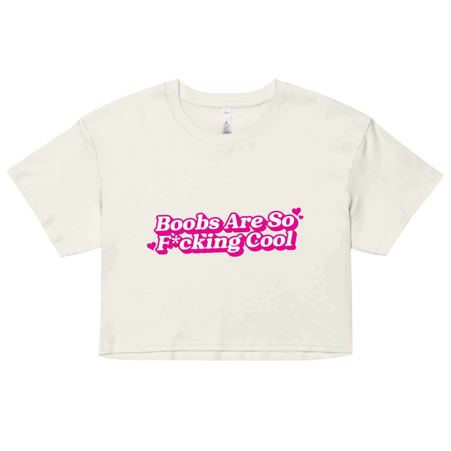 Boobs Are F*cking Cool (Pink) Women’s crop top
