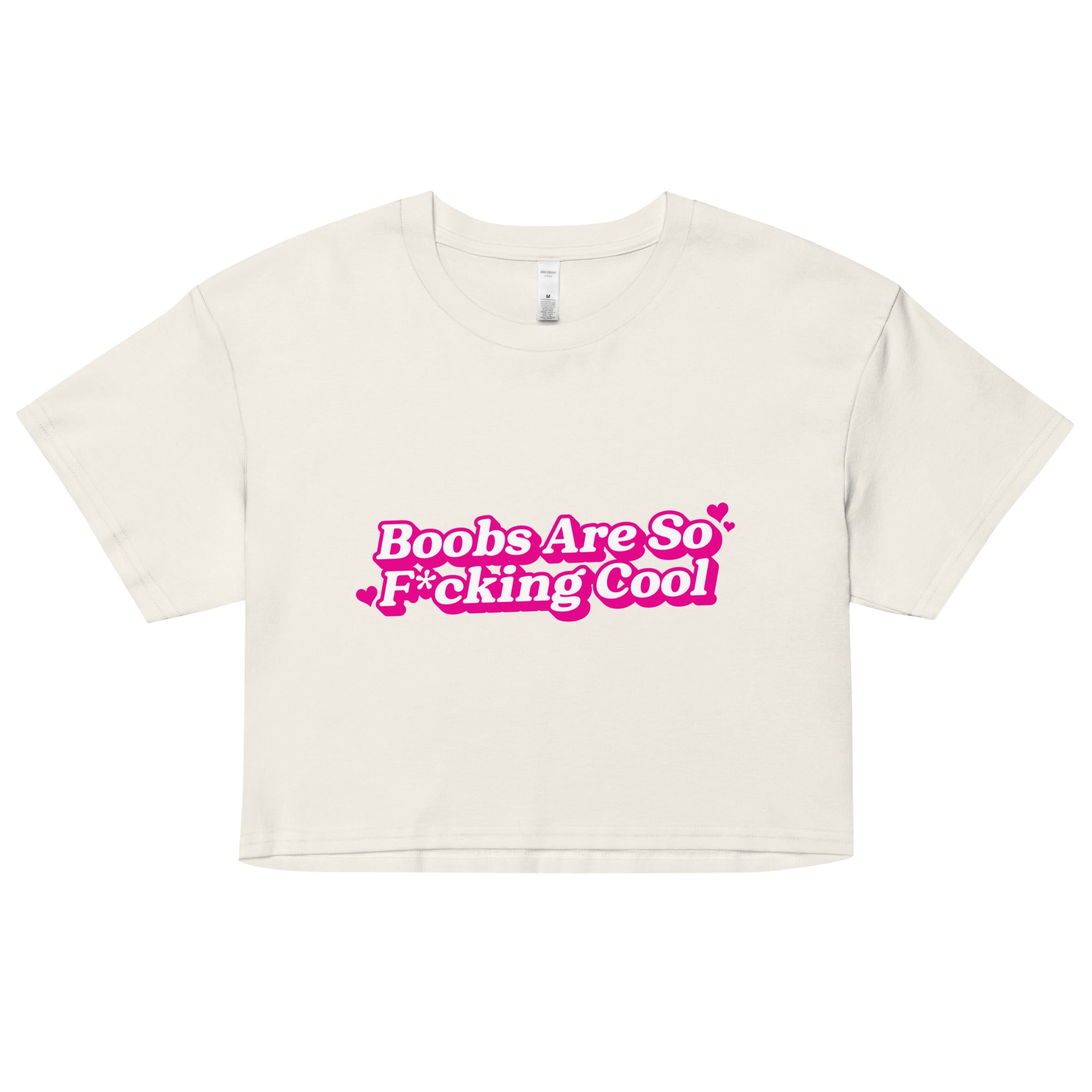 Boobs Are F*cking Cool (Pink) Women’s crop top