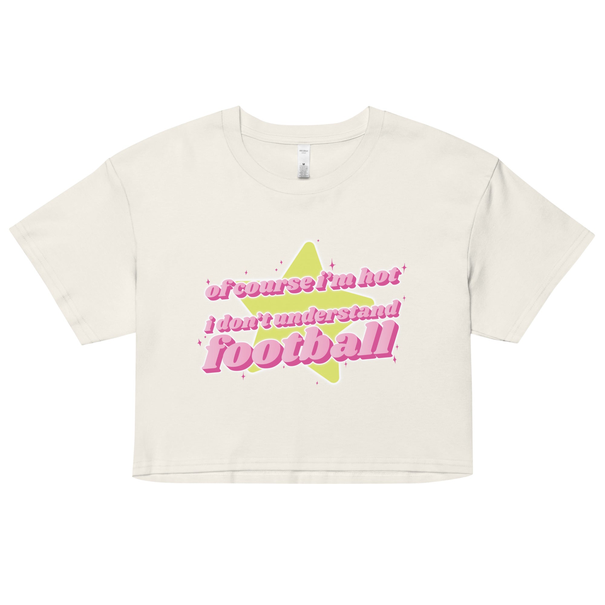 Of Course I'm Hot (Football) crop top