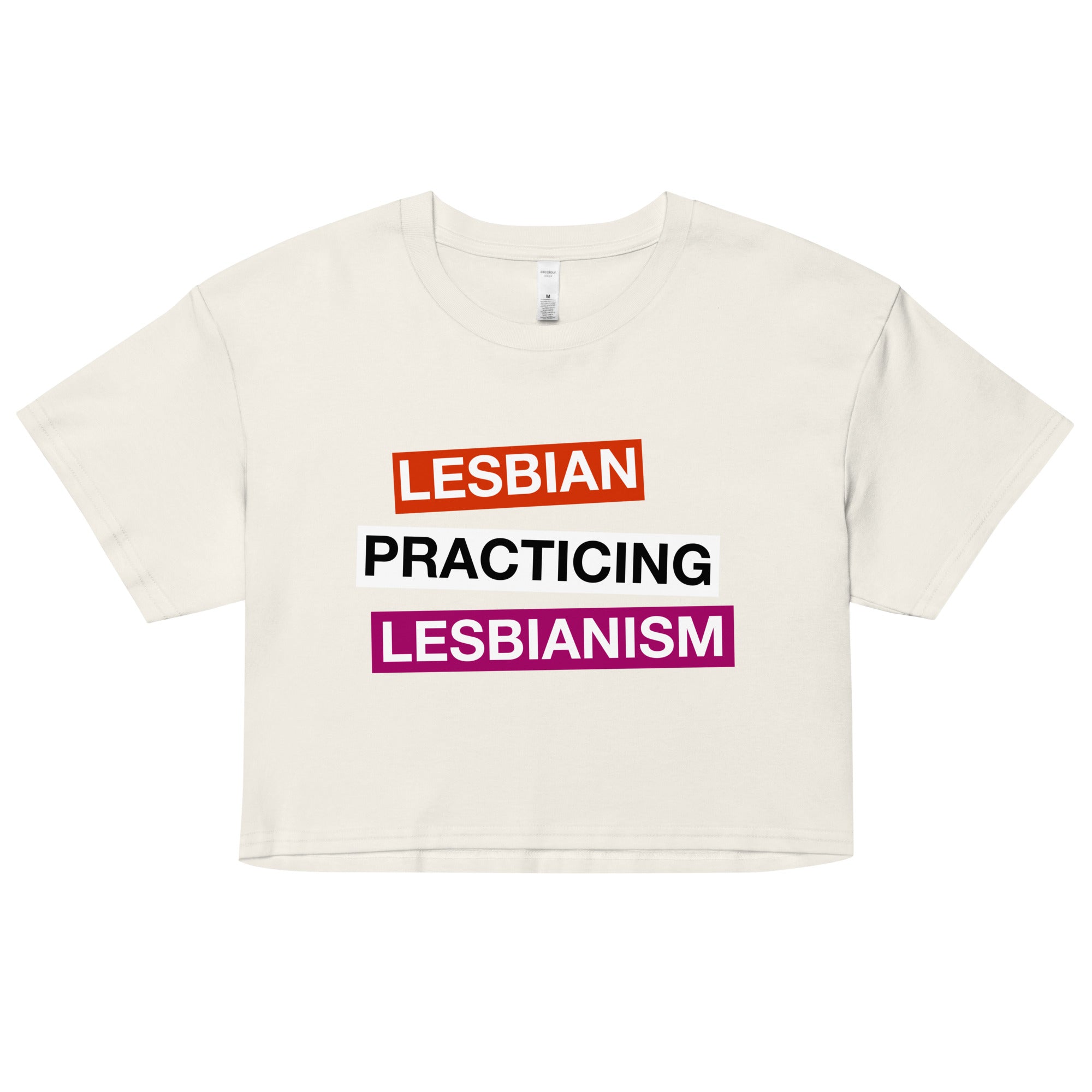 Lesbian Practicing Lesbianism (Version 2) crop top