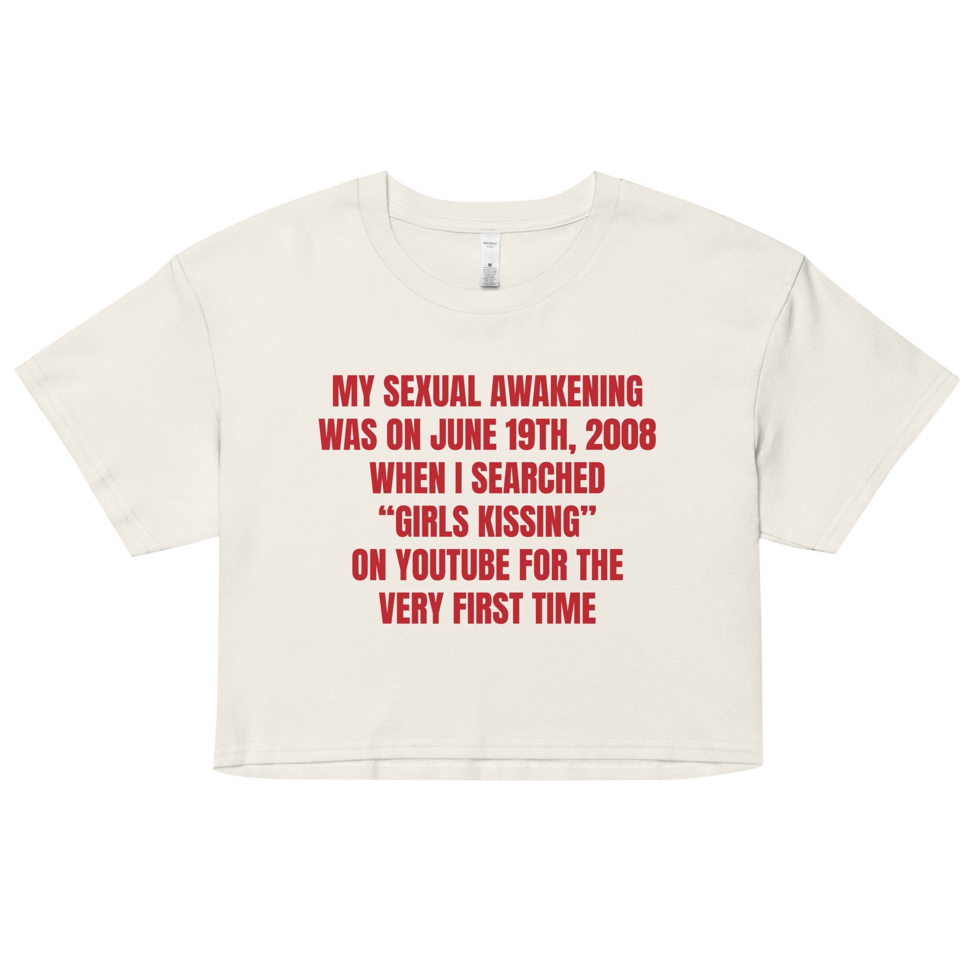 My Sexual Awakening (Girls Kissing) crop top