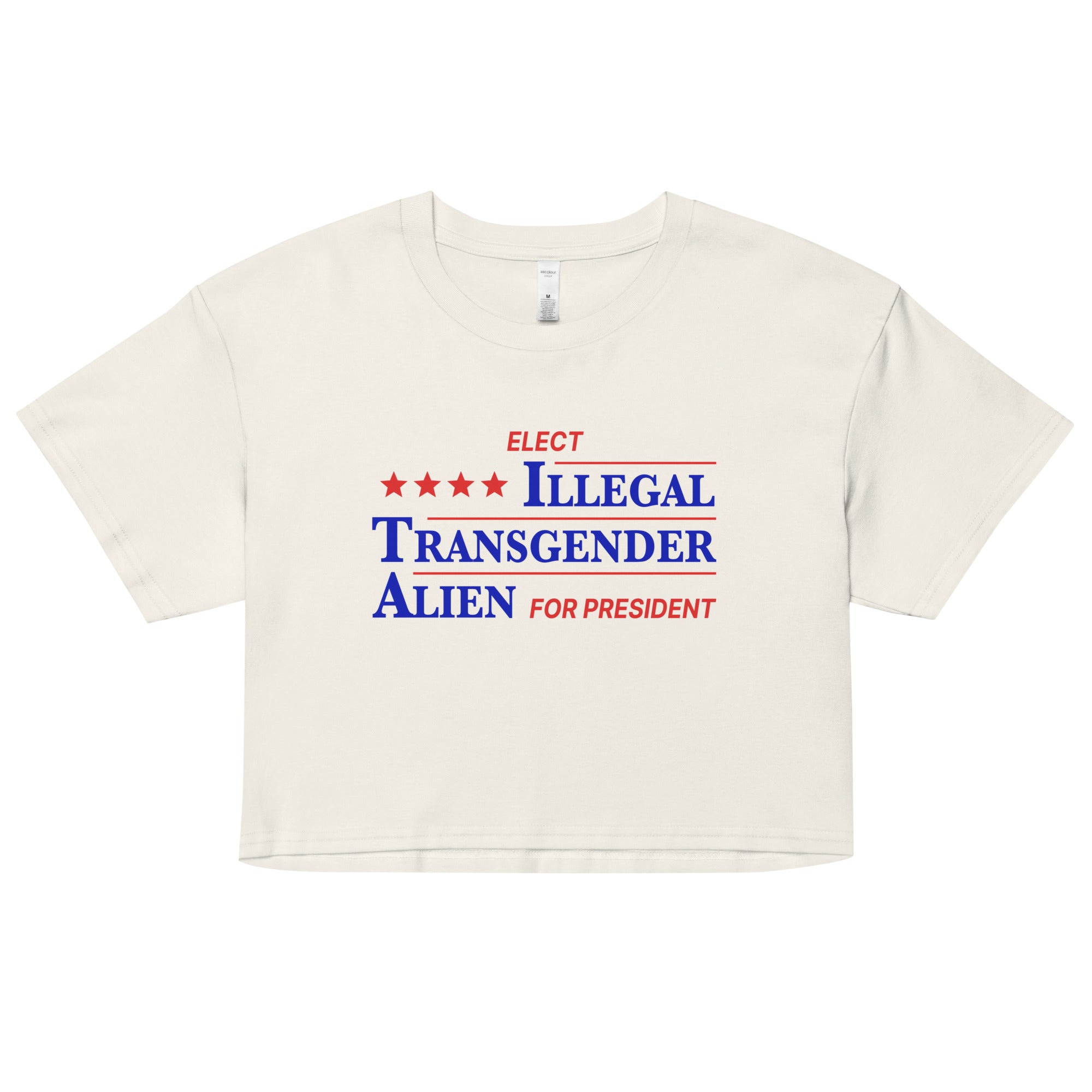 Illegal Transgender Alien for President crop top