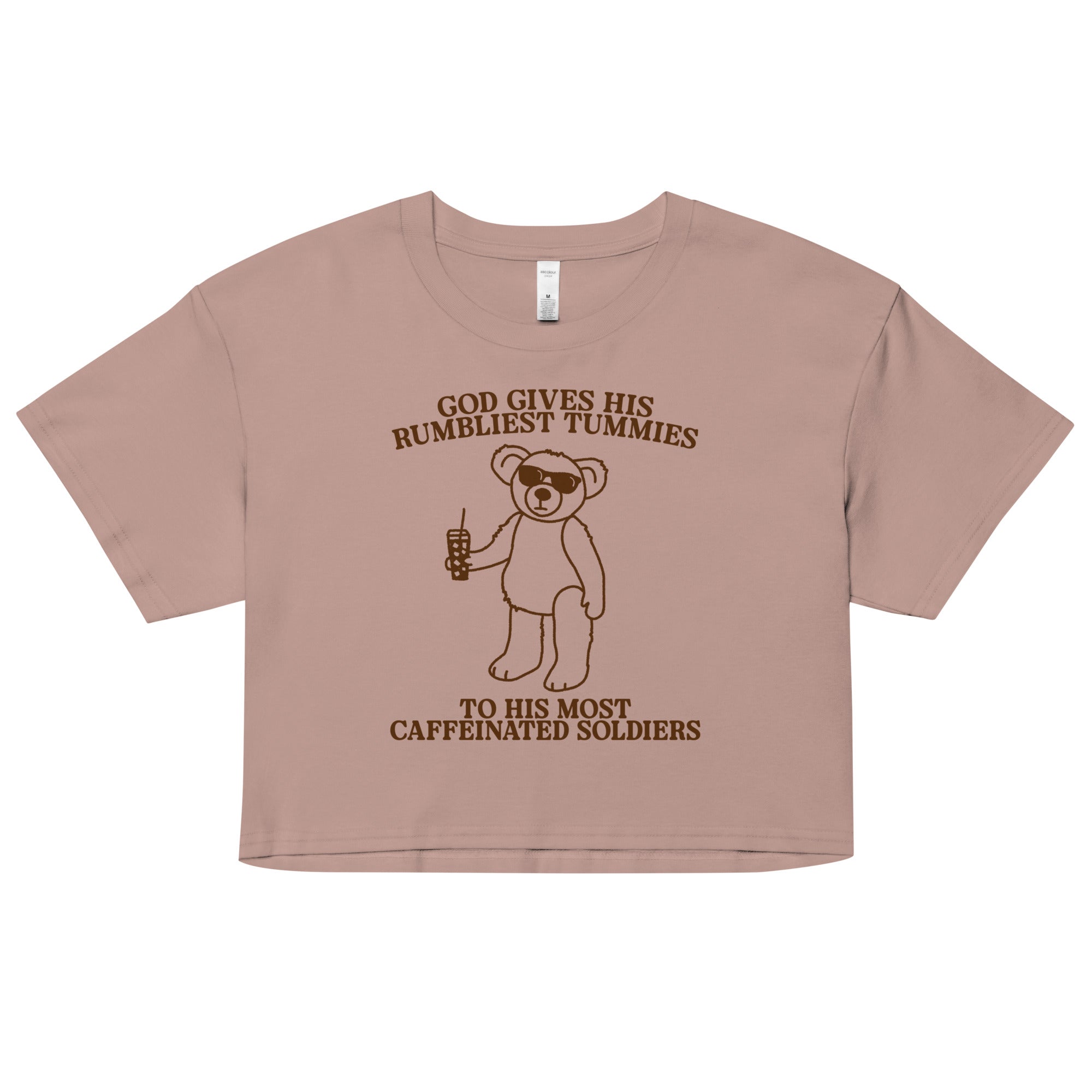 Rumbliest Tummies (Caffeinated Soldiers) crop top