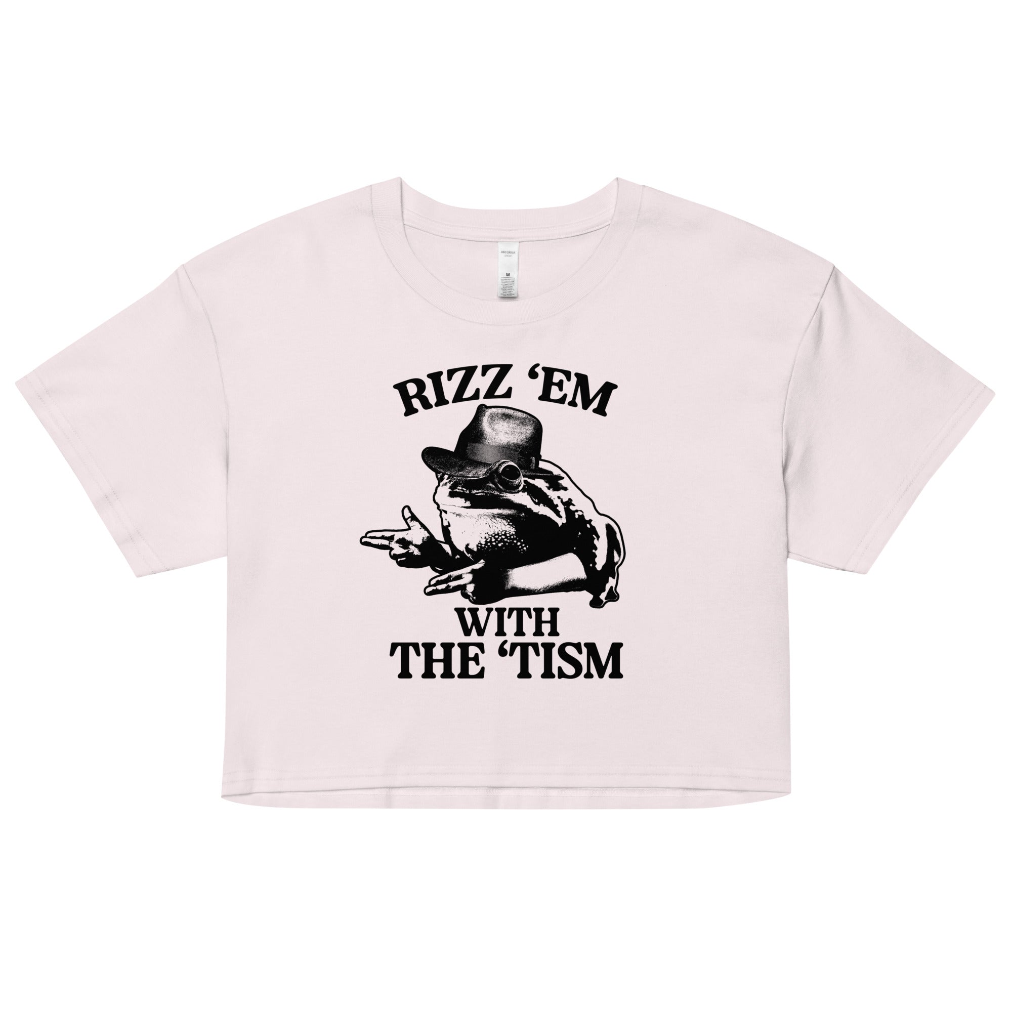 Rizz 'Em With the 'Tism (Frog) crop top