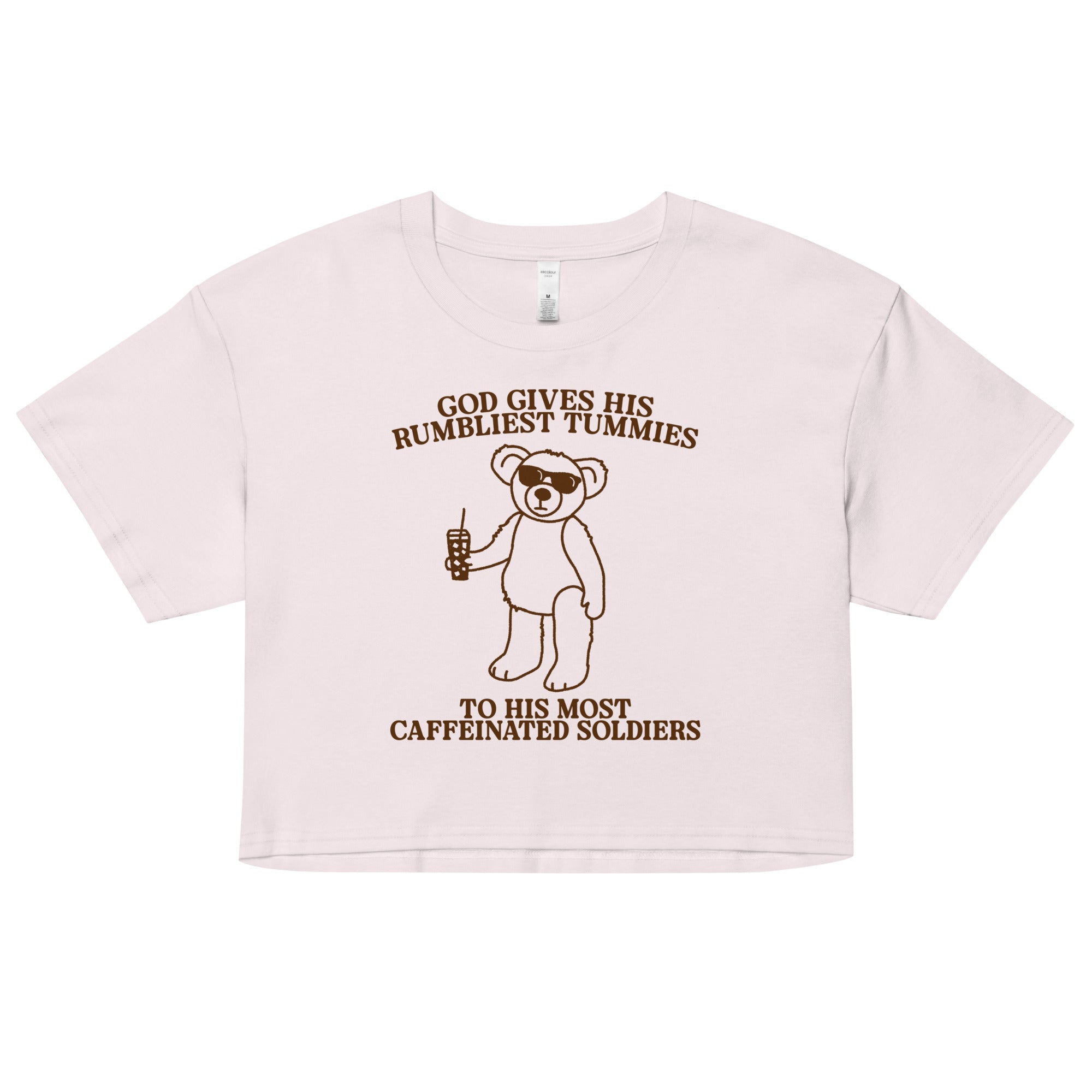 Rumbliest Tummies (Caffeinated Soldiers) crop top