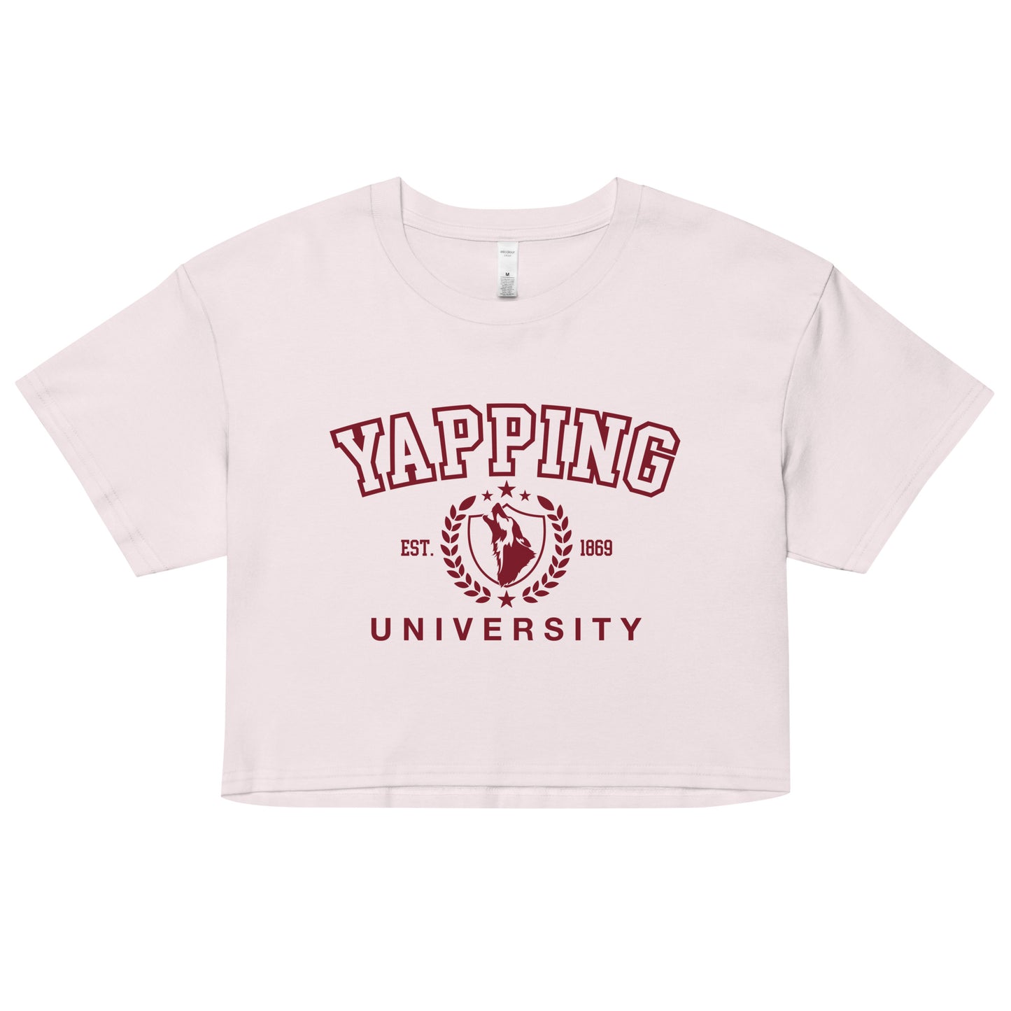 Yapping University crop top