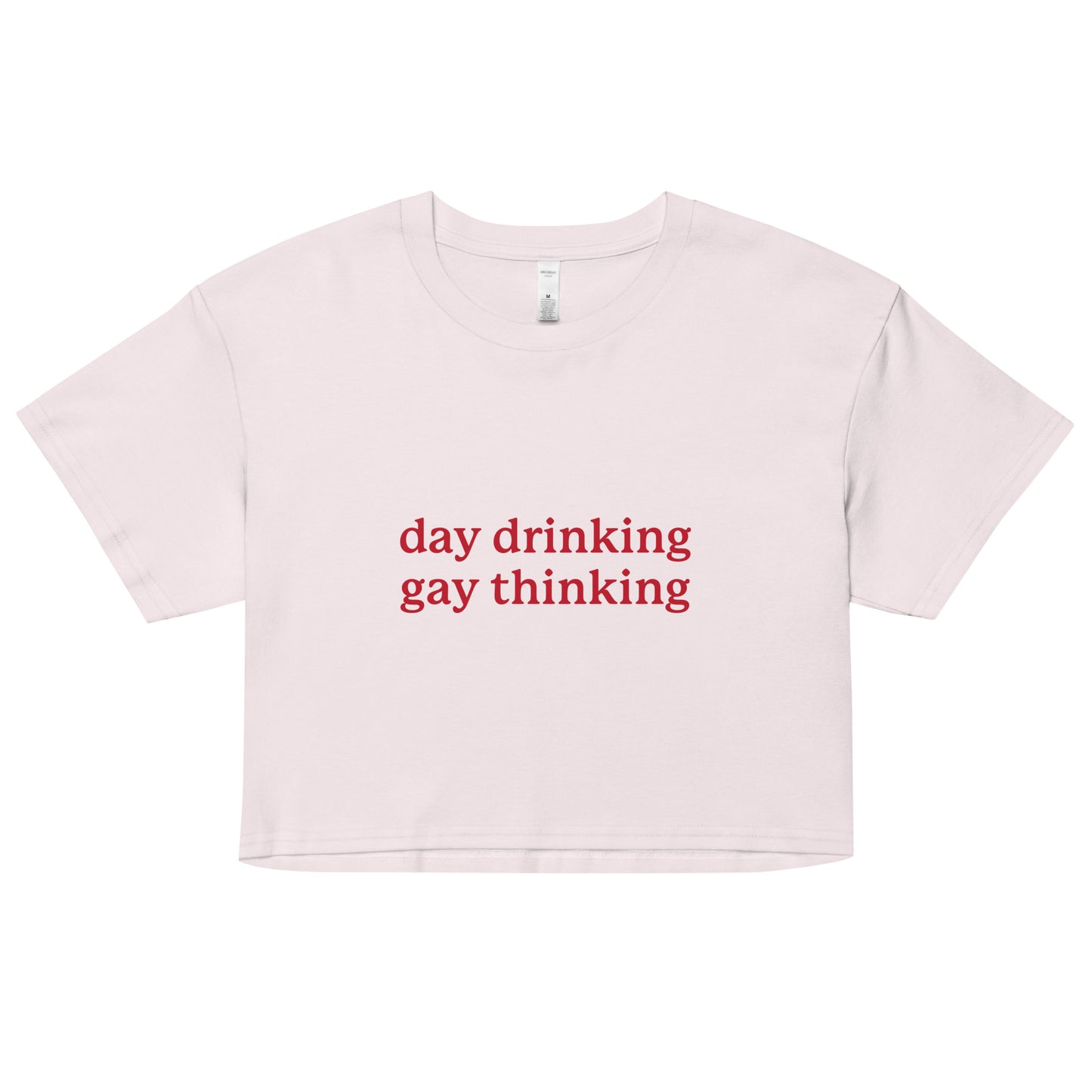 Day Drinking Gay Thinking crop top