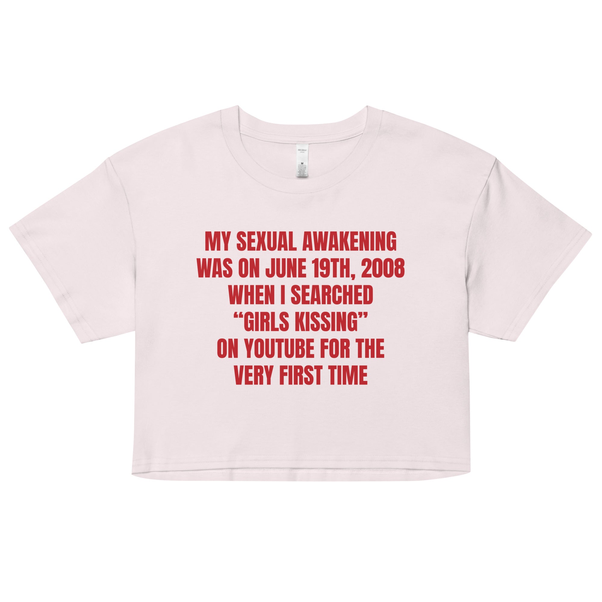 My Sexual Awakening (Girls Kissing) crop top