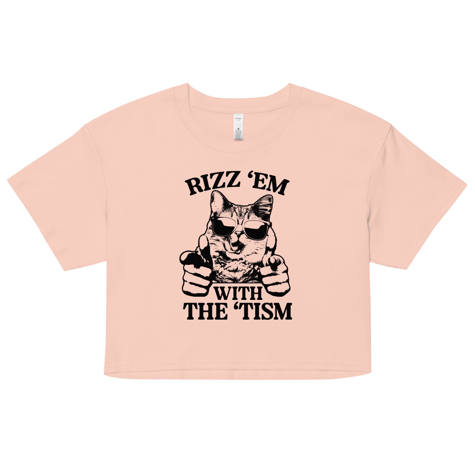 Rizz 'Em With the 'Tism (Cat) crop top