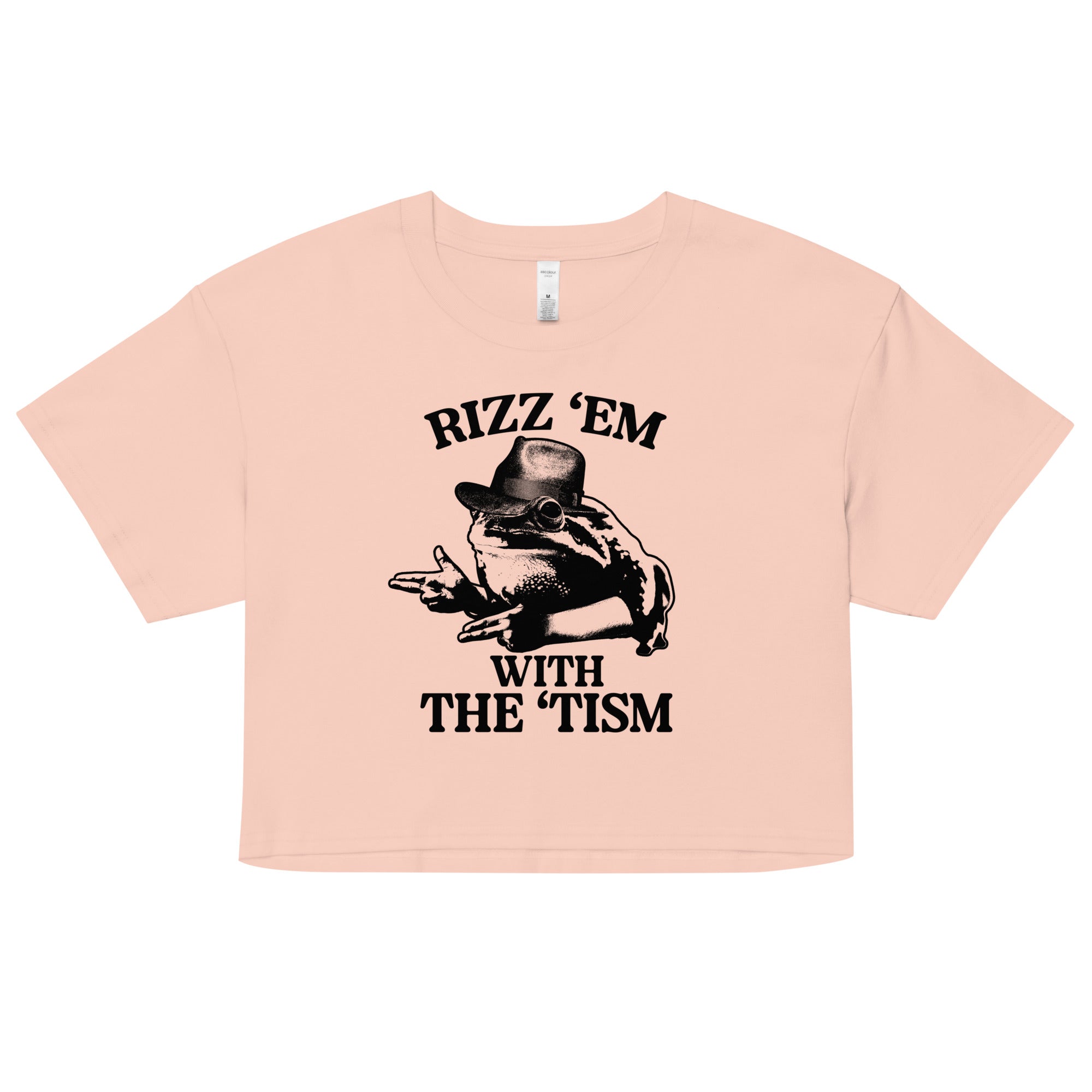 Rizz 'Em With the 'Tism (Frog) crop top